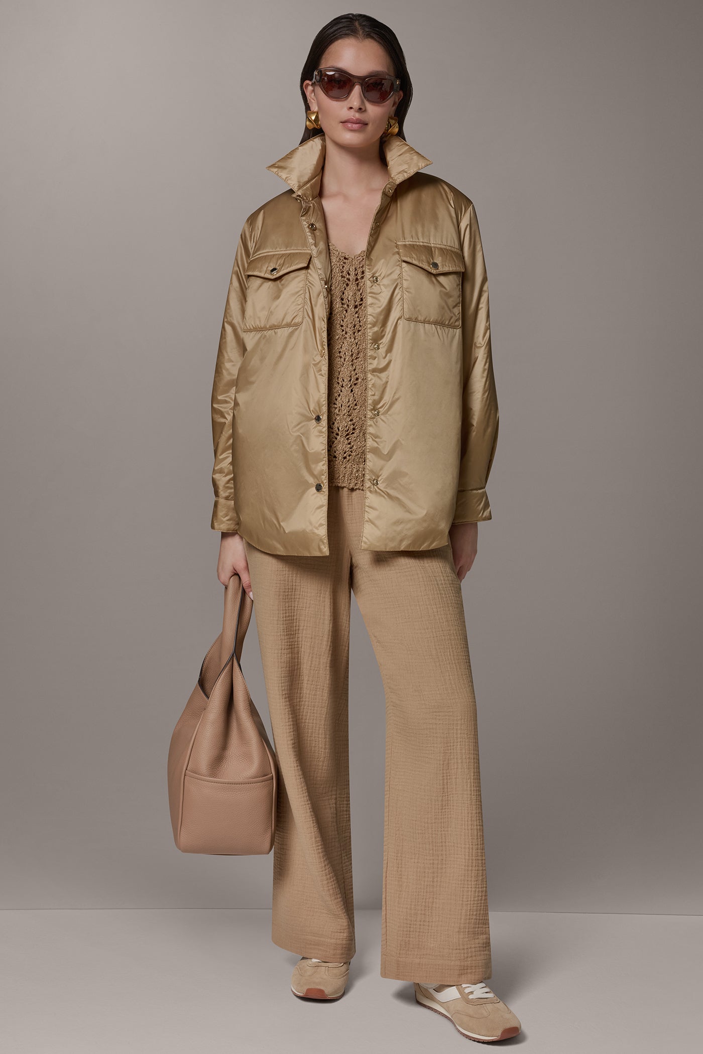 Fawn LONG SLEEVE SHIRT JACKET Donna Karan