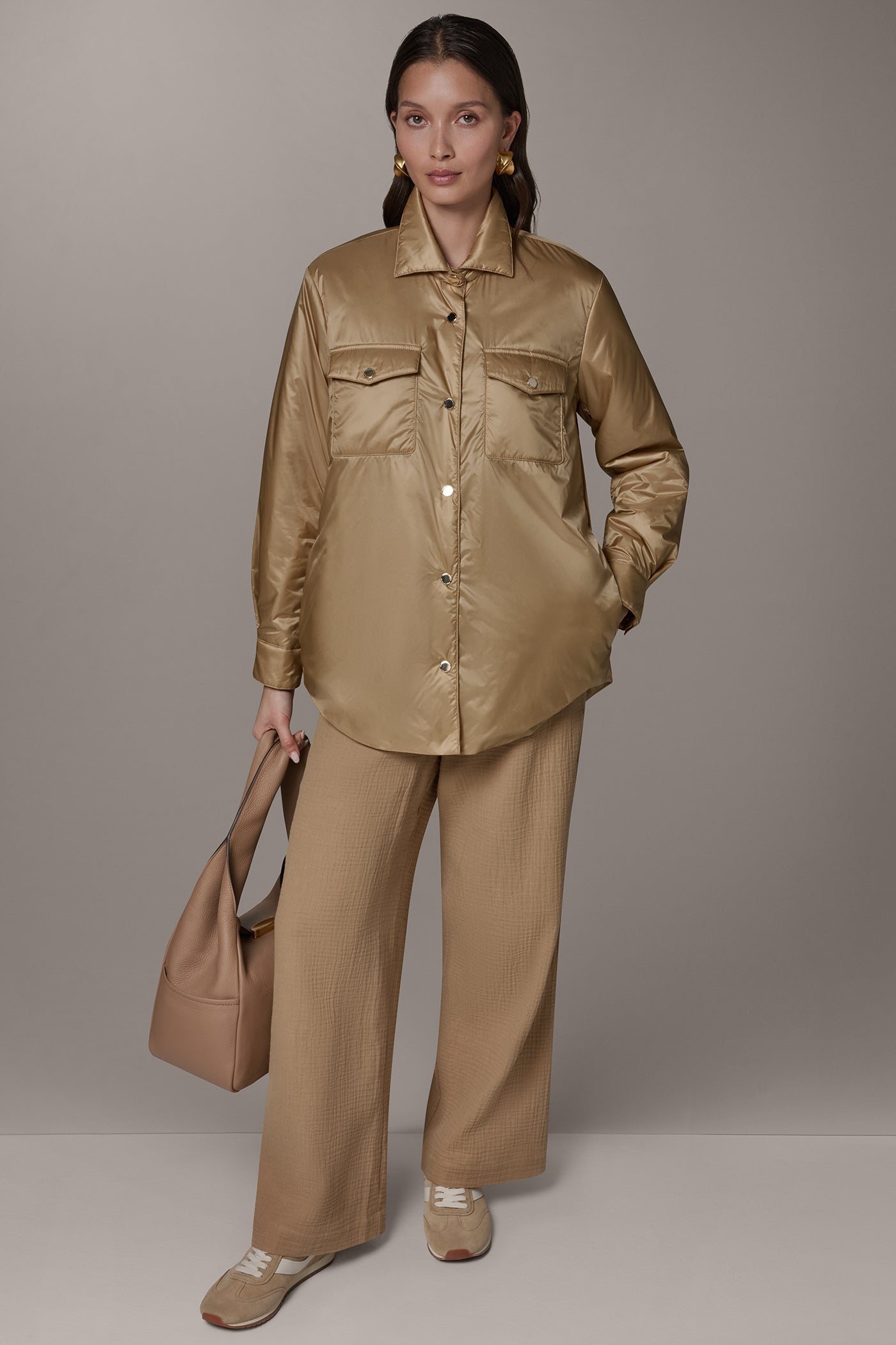 Fawn LONG SLEEVE SHIRT JACKET Donna Karan