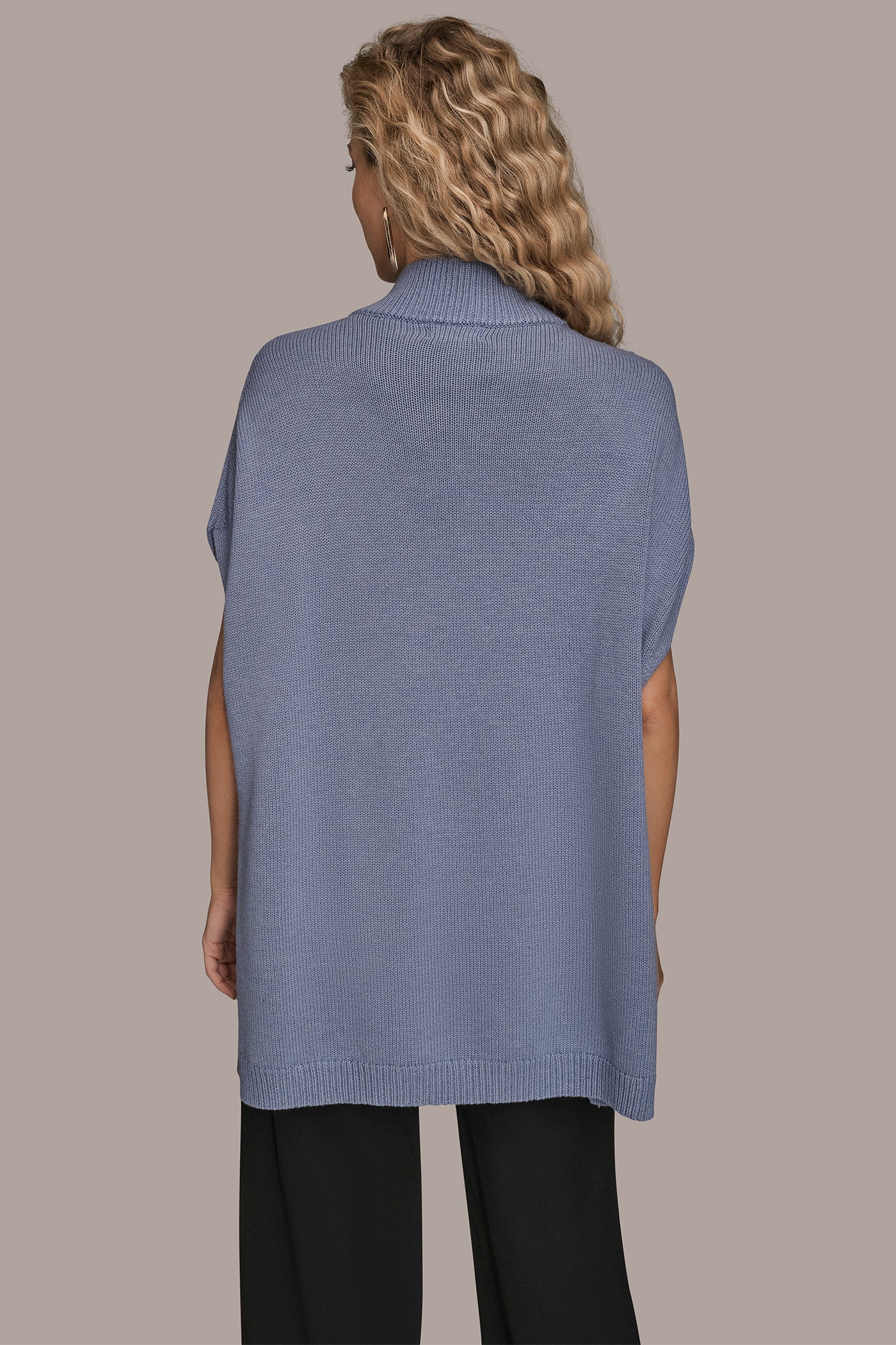 TEMPEST BUTTON-FRONT SWEATER CAPELET Donna Karan