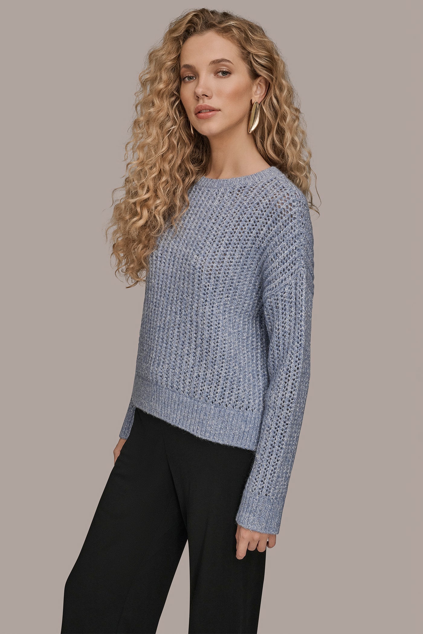 TEMPEST OPEN-STITCH SWEATER Donna Karan
