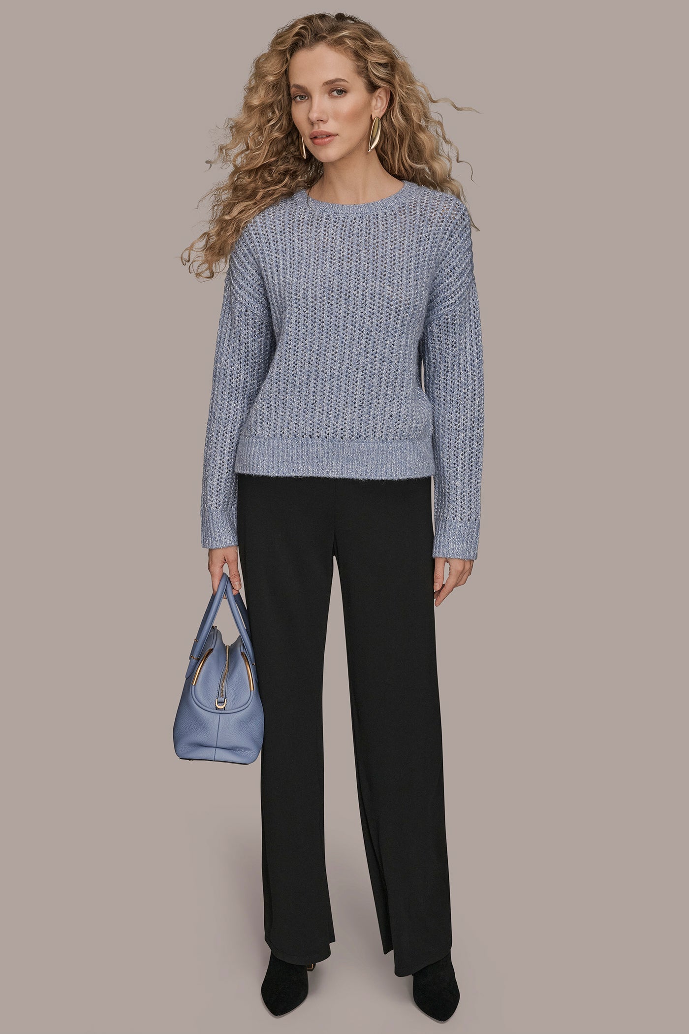 TEMPEST OPEN-STITCH SWEATER Donna Karan