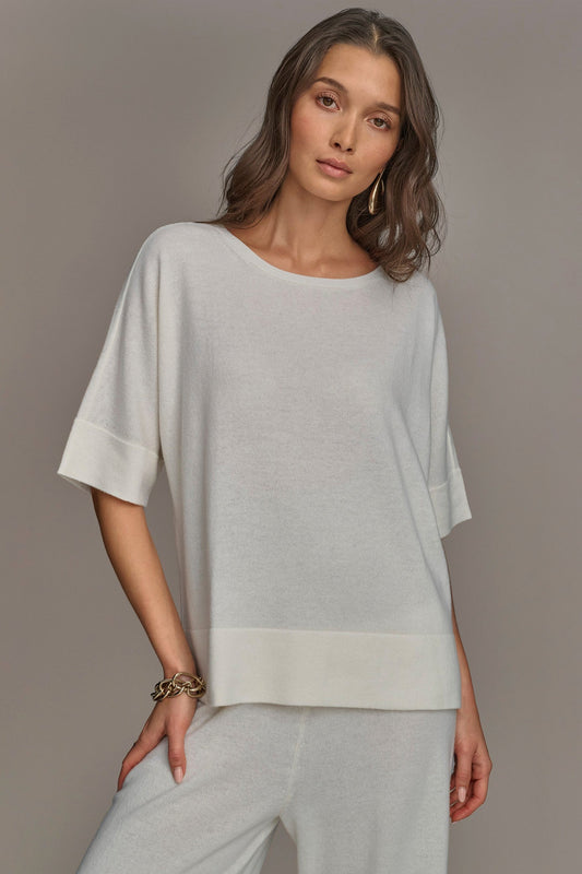 CREAM CASHMERE TOP Donna Karan