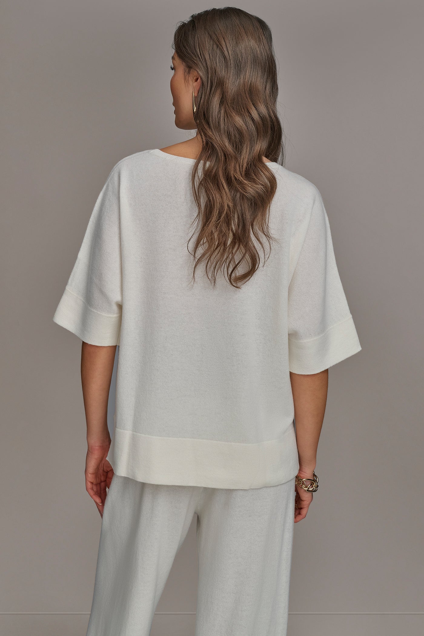 CREAM CASHMERE TOP Donna Karan