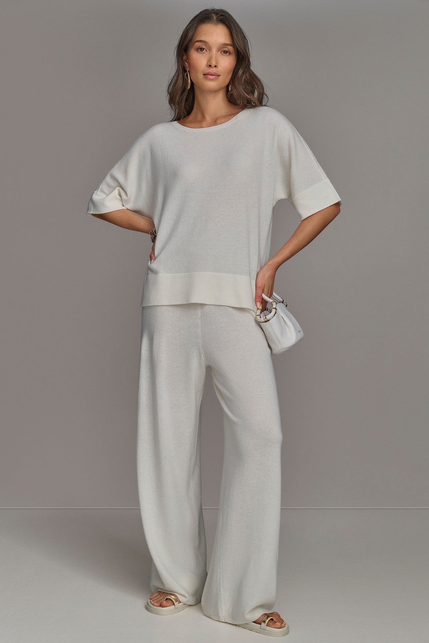 CREAM CASHMERE TOP Donna Karan
