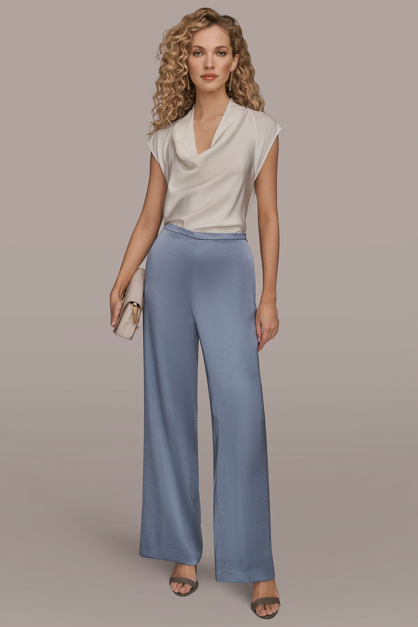 TEMPEST EXTRA HIGH-RISE SATIN PULL-ON PANT Donna Karan