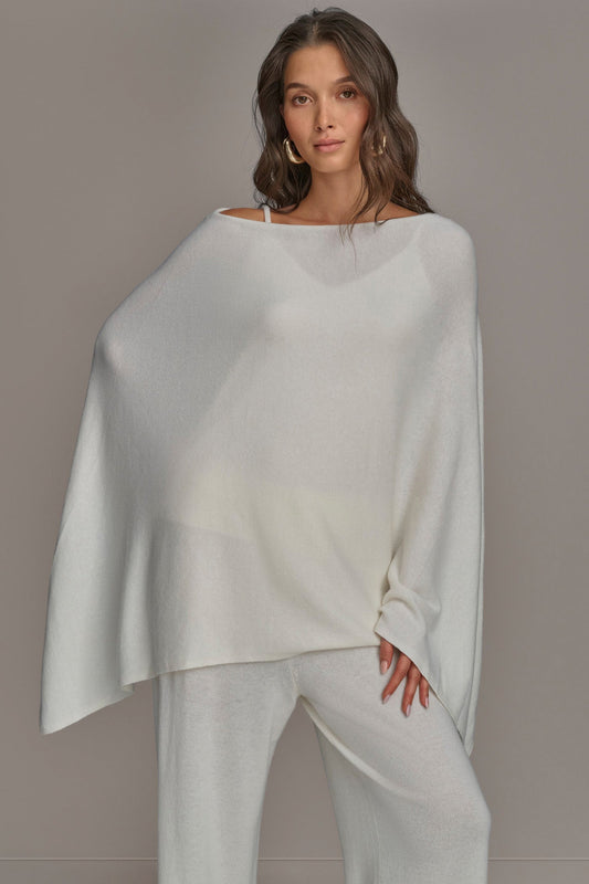 CREAM CASHMERE PONCHO Donna Karan