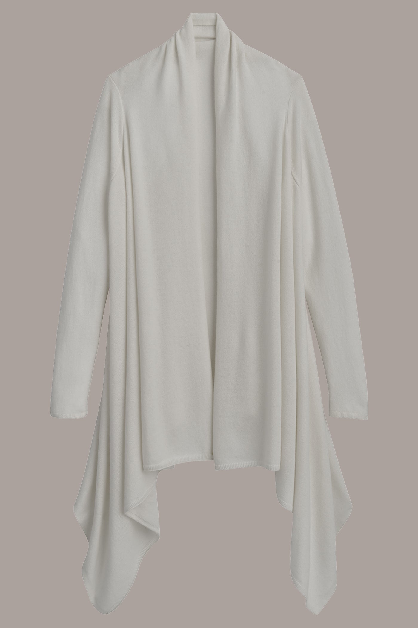 Cream CASHMERE LONG SLEEVE CARDIGAN Donna Karan
