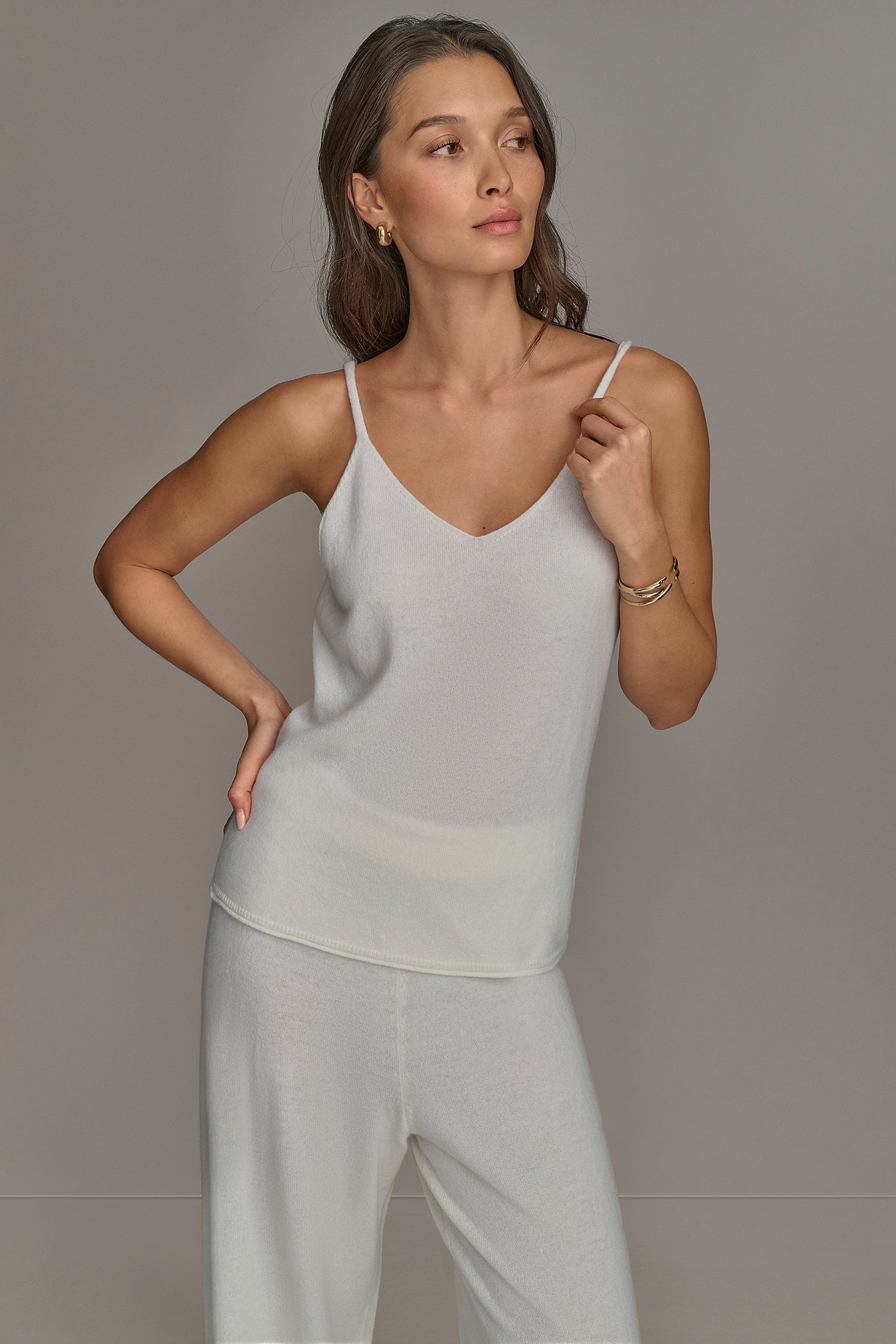 cream CASHMERE SHELL Donna Karan