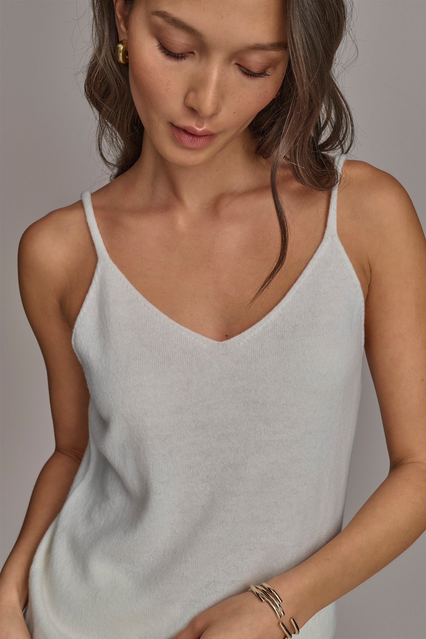 cream CASHMERE SHELL Donna Karan