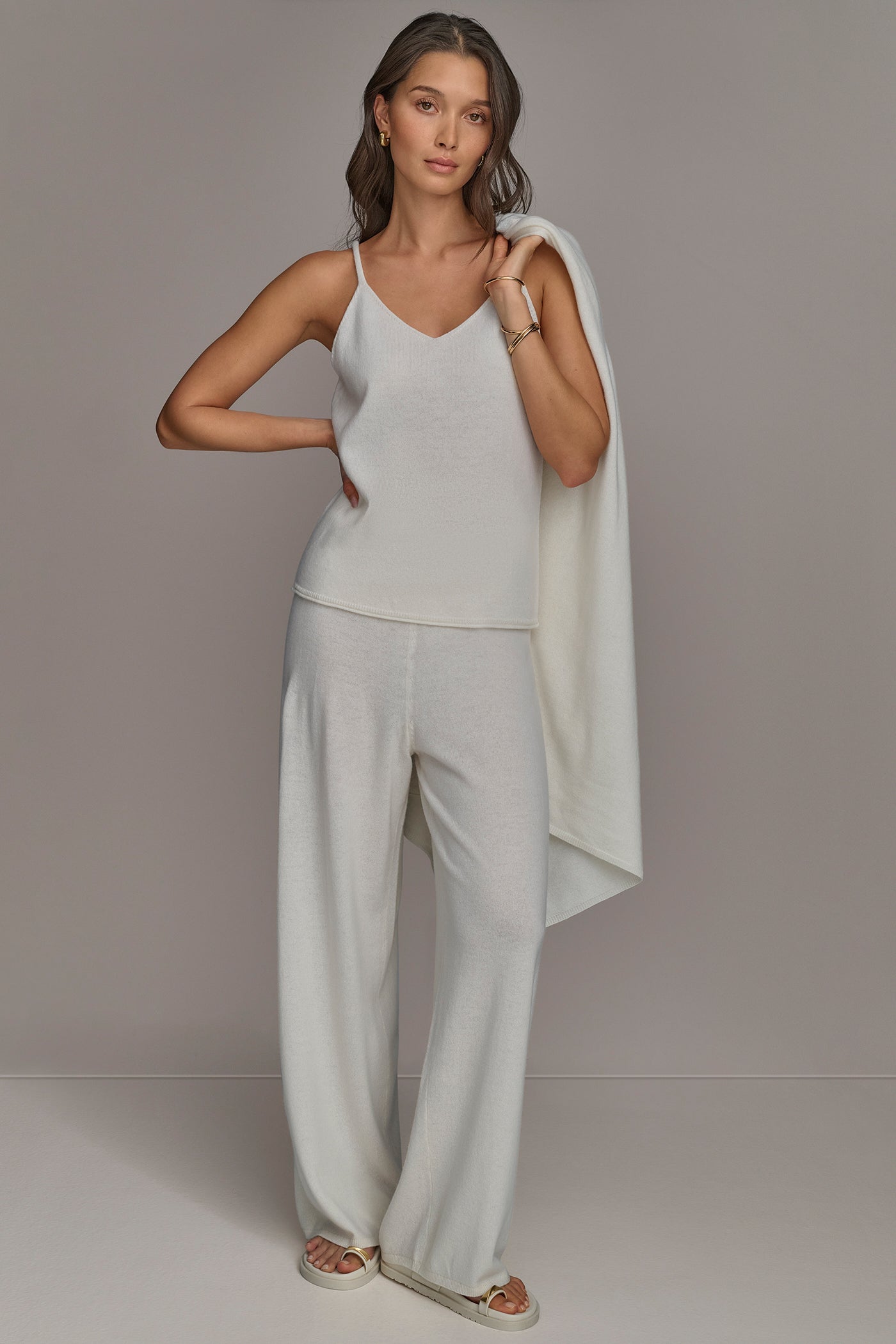 cream CASHMERE SHELL Donna Karan