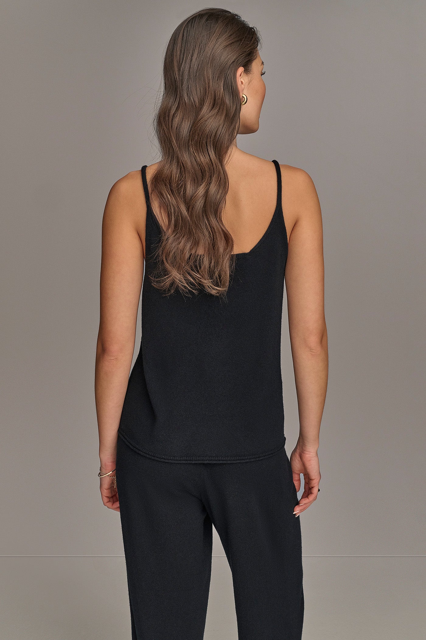 Black CASHMERE SHELL Donna Karan