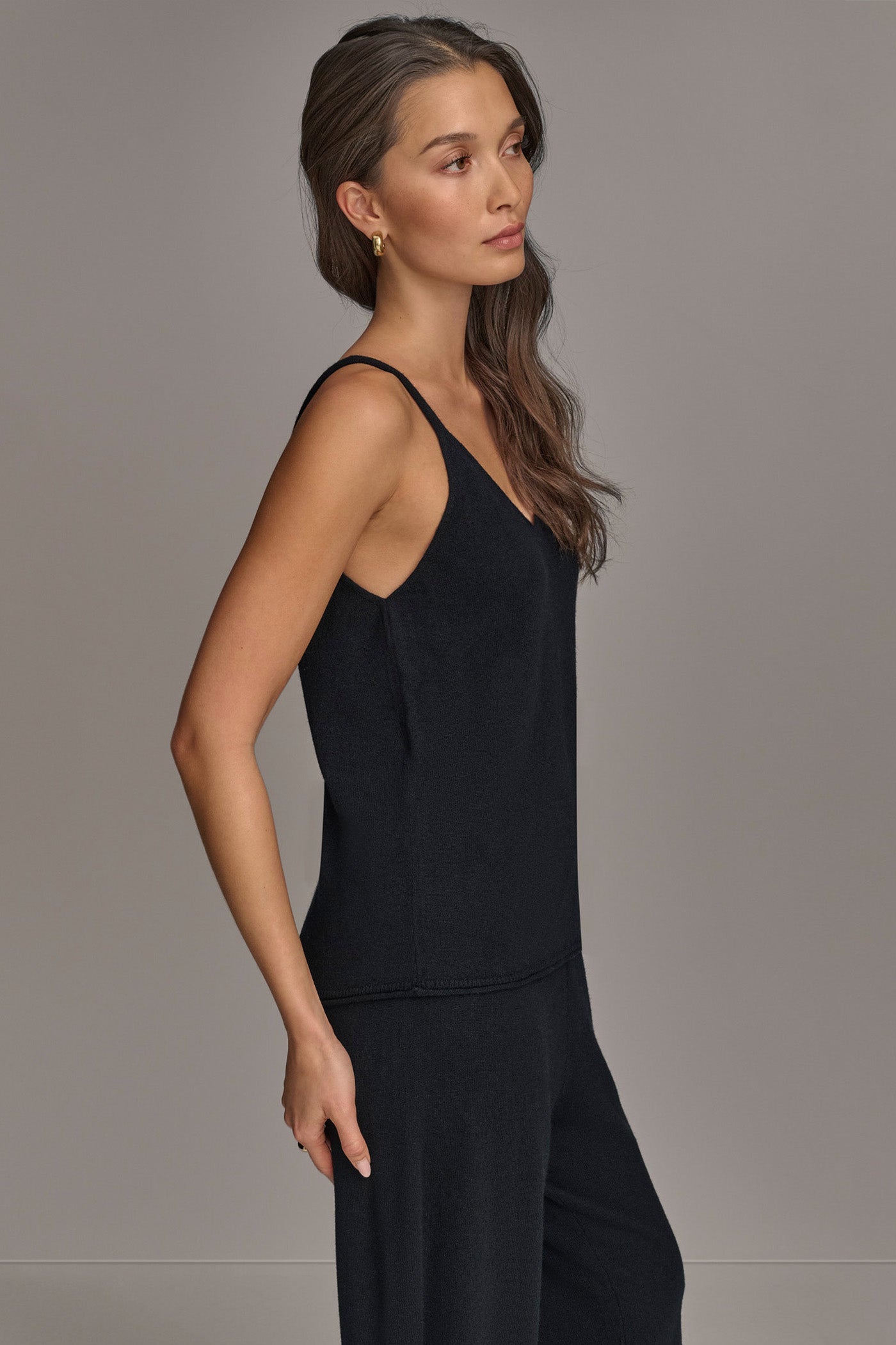 Black CASHMERE SHELL Donna Karan