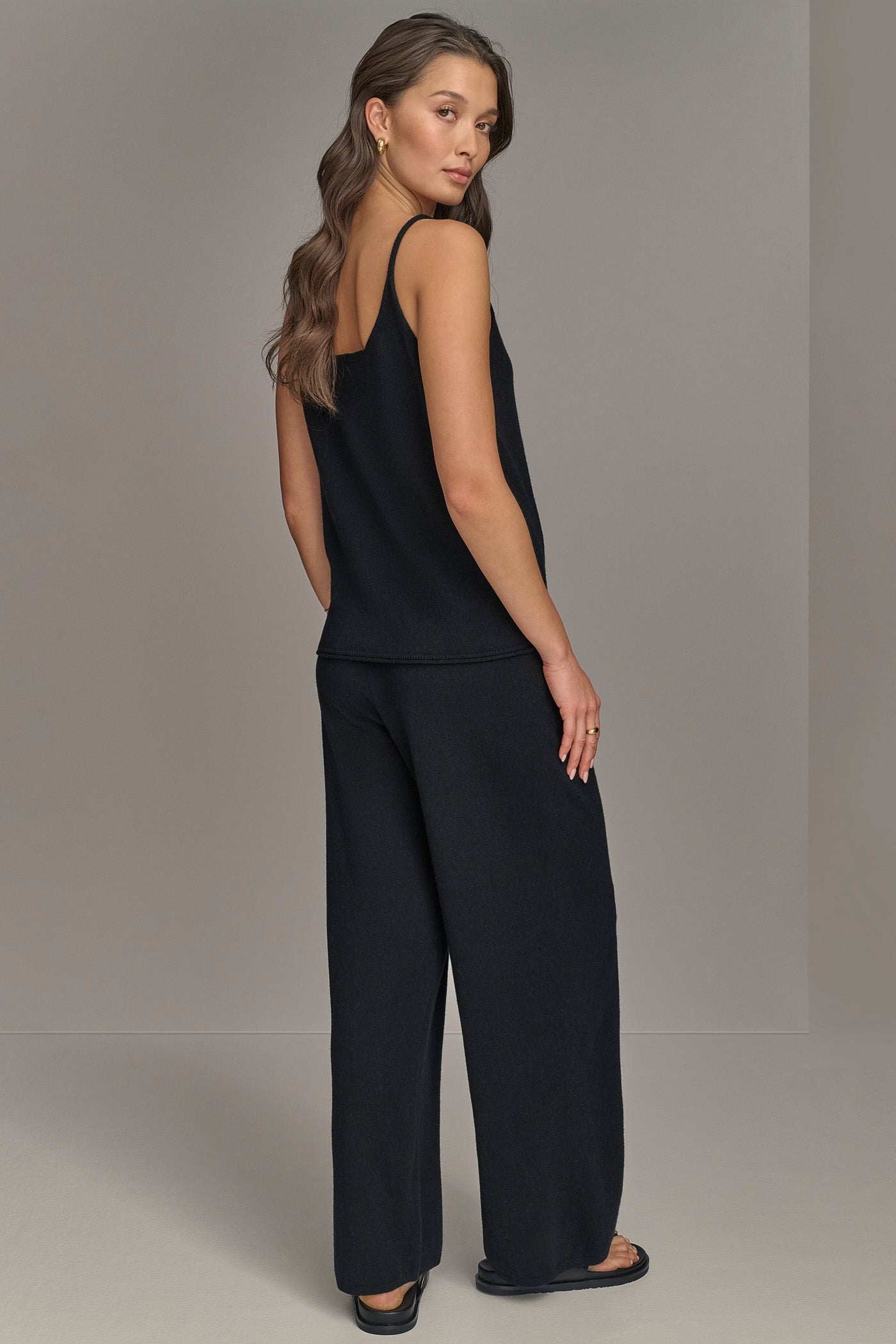 Black CASHMERE SHELL Donna Karan