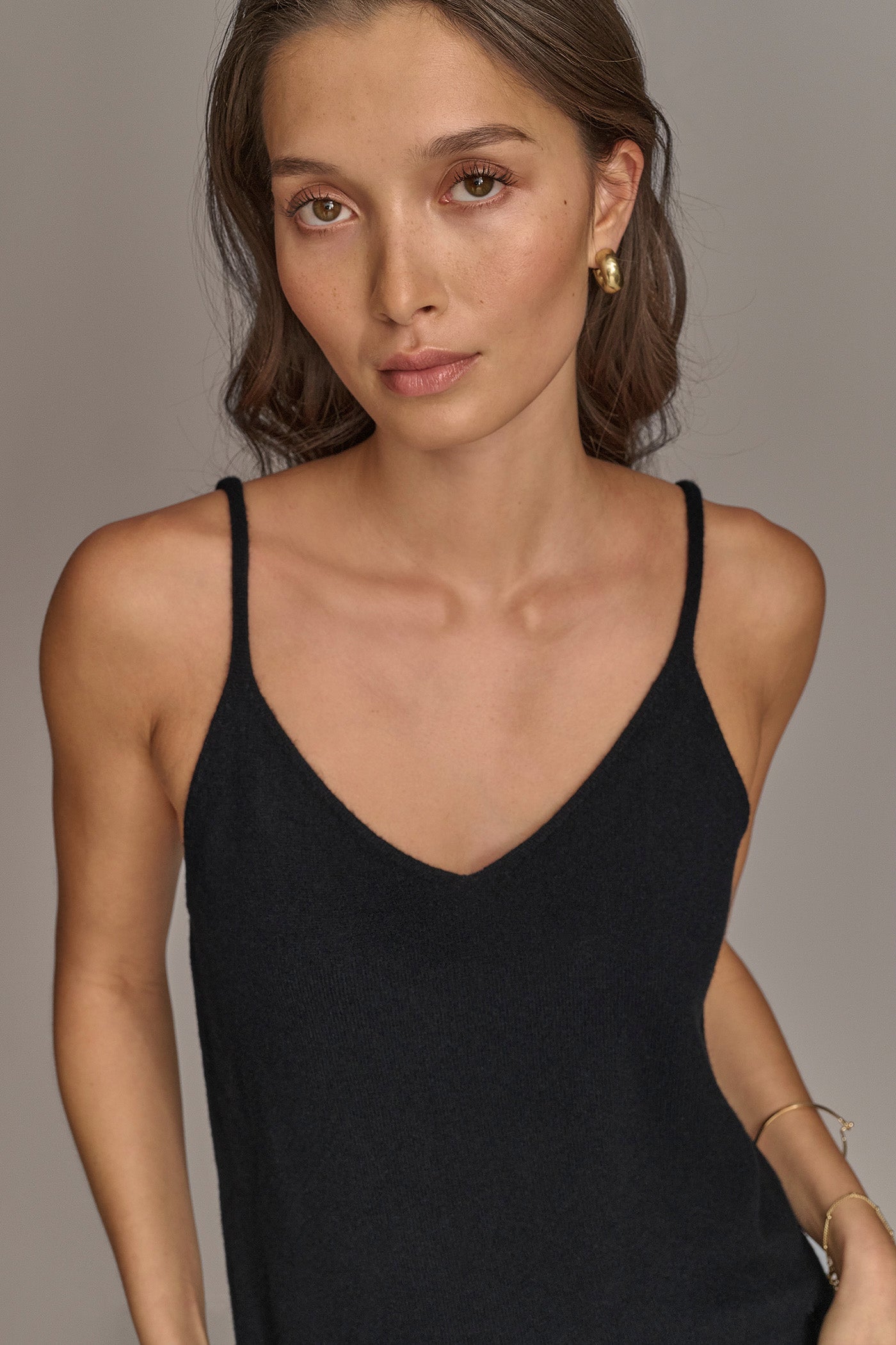Black CASHMERE SHELL Donna Karan