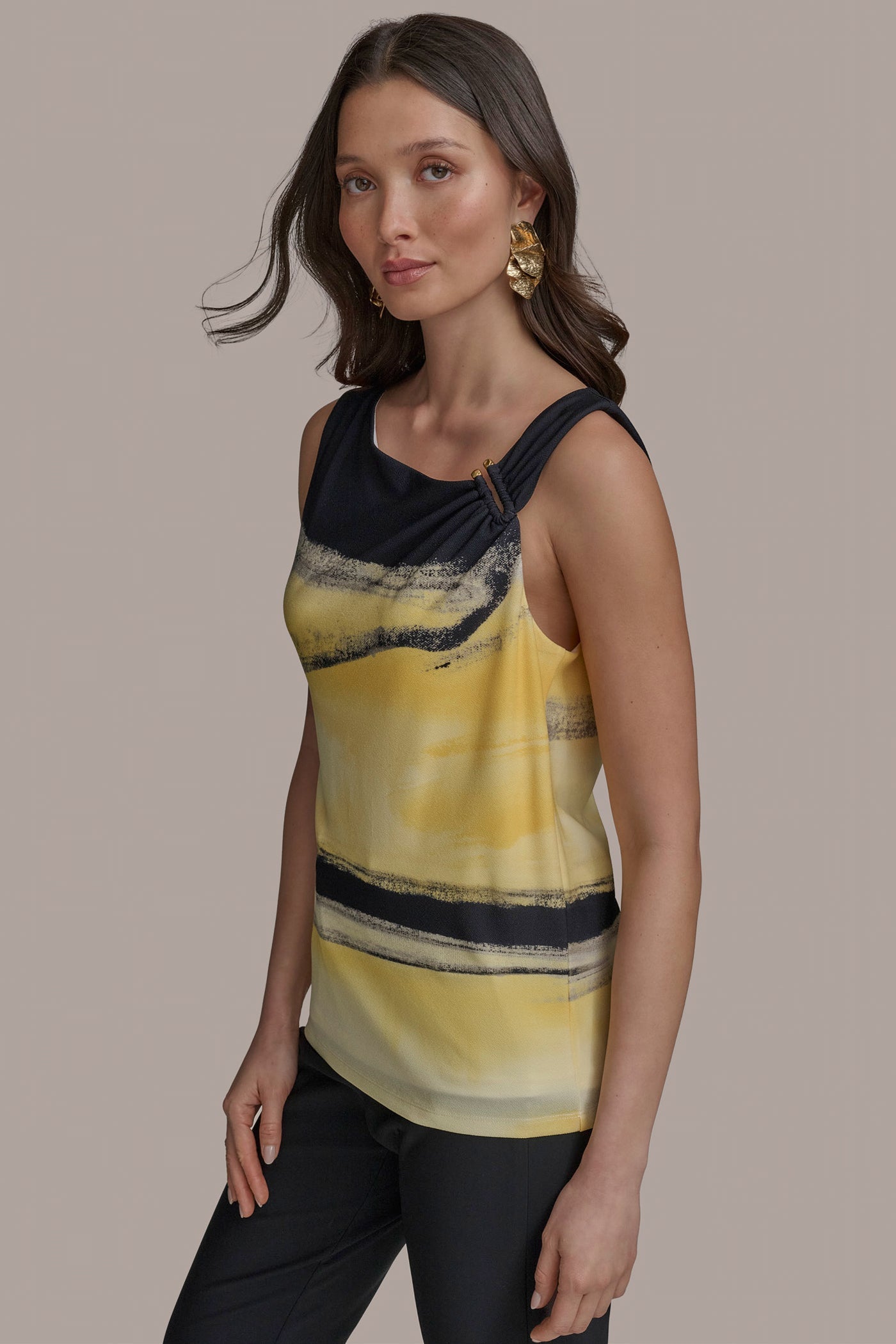 LIMONCELLO MULTI PART SLEEVELESS WITH U-HARDWARE NECK Donna Karan