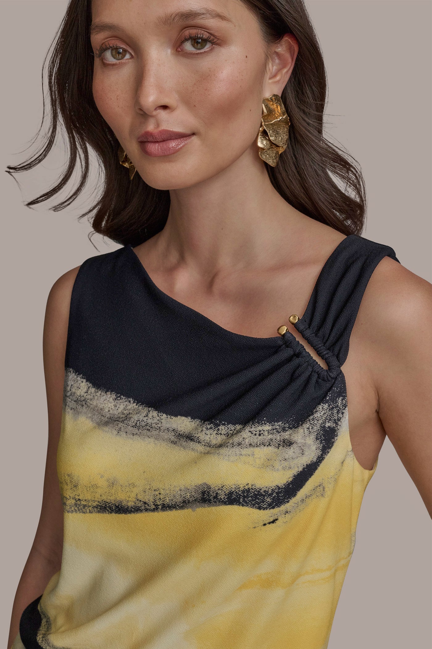 LIMONCELLO MULTI PART SLEEVELESS WITH U-HARDWARE NECK Donna Karan