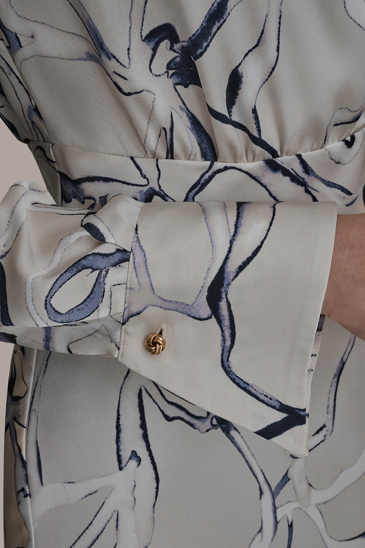VELLUM MULTI COTTON PRINTED MIDI SHIRT DRESS Donna Karan