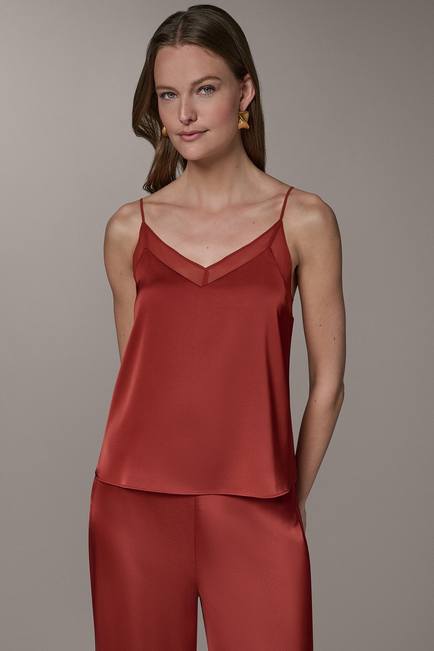 Sunbaked SLEEVELESS V-NECK CAMI Donna Karan