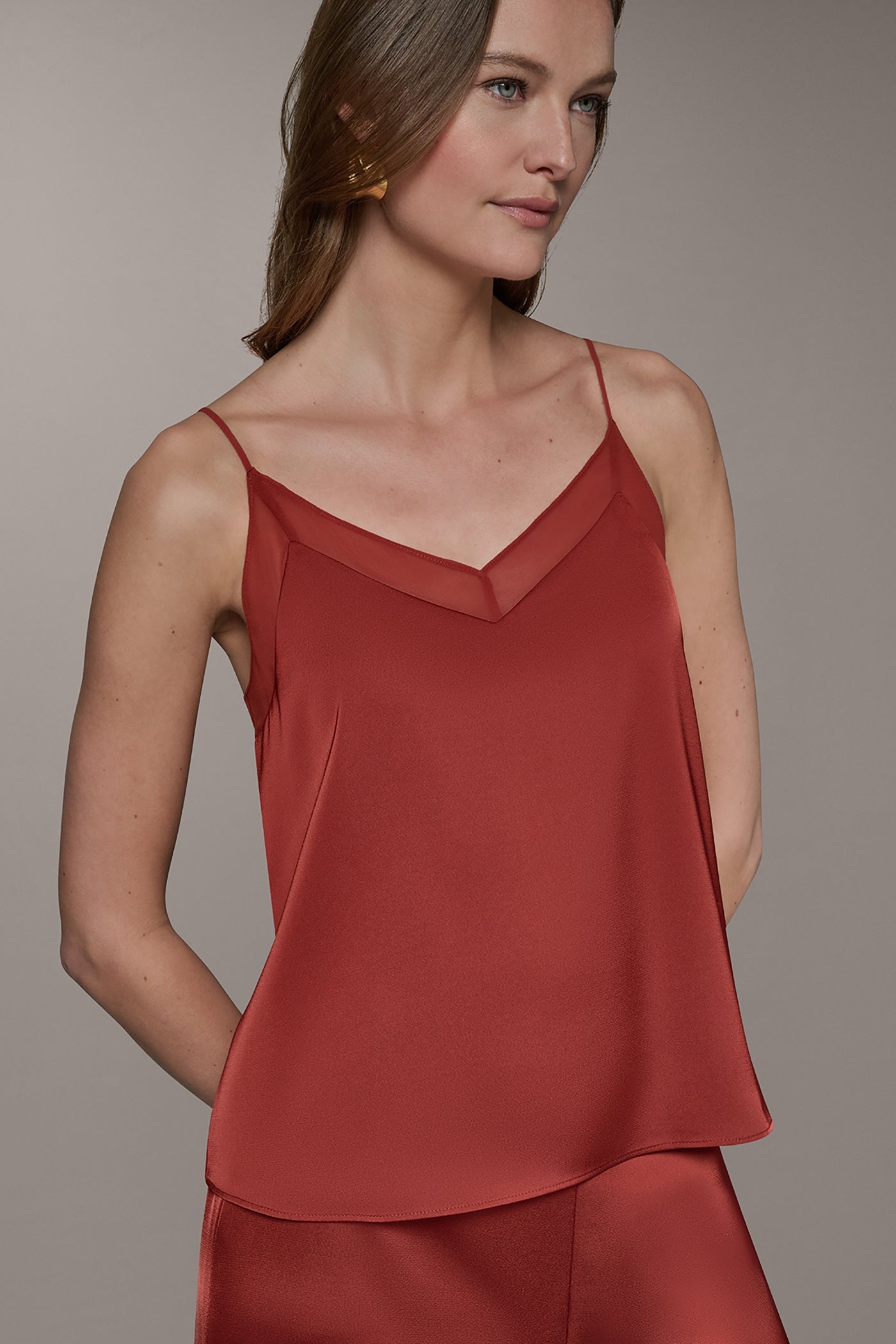 Sunbaked SLEEVELESS V-NECK CAMI Donna Karan