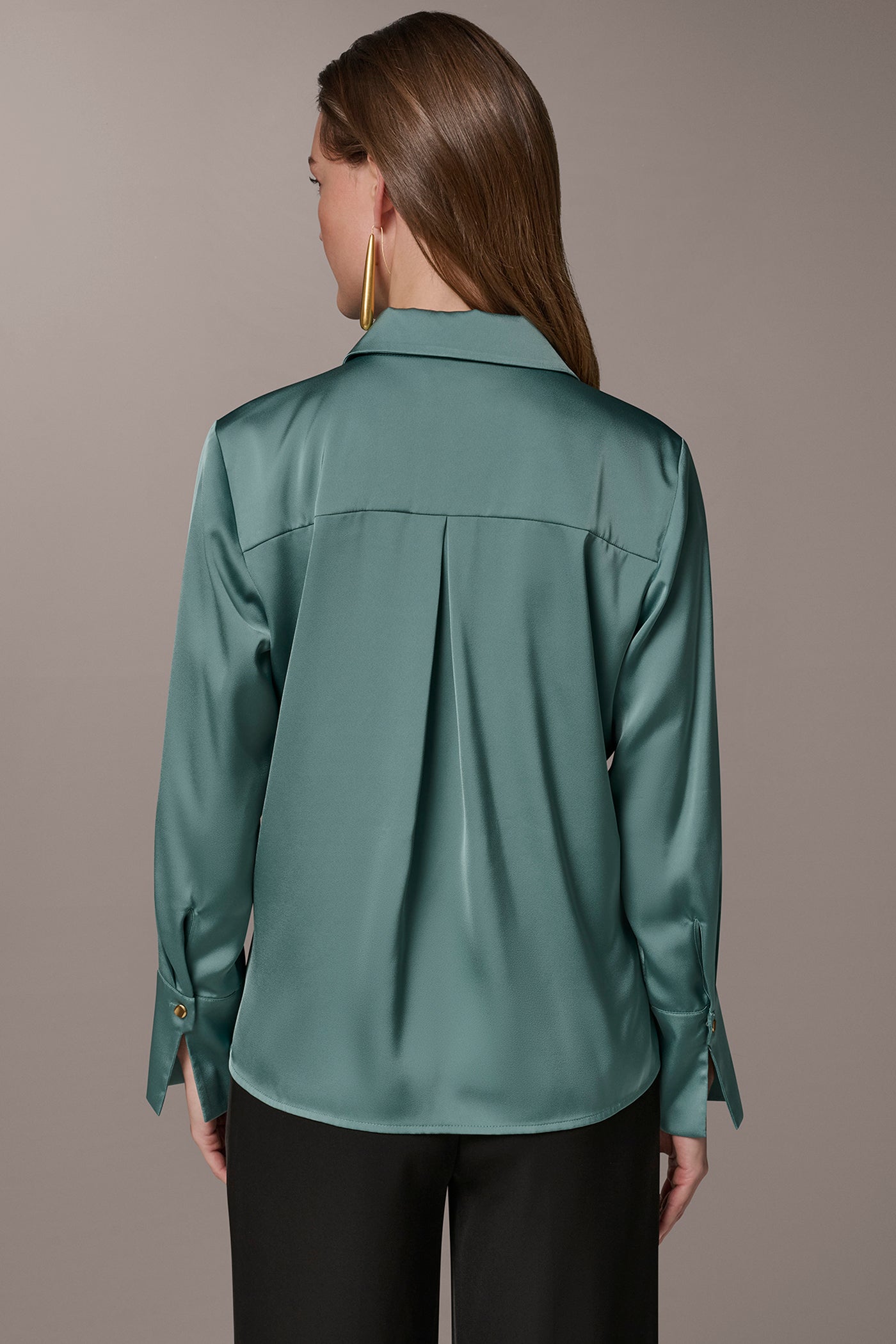 Waterlily SATIN BLOUSE Donna Karan