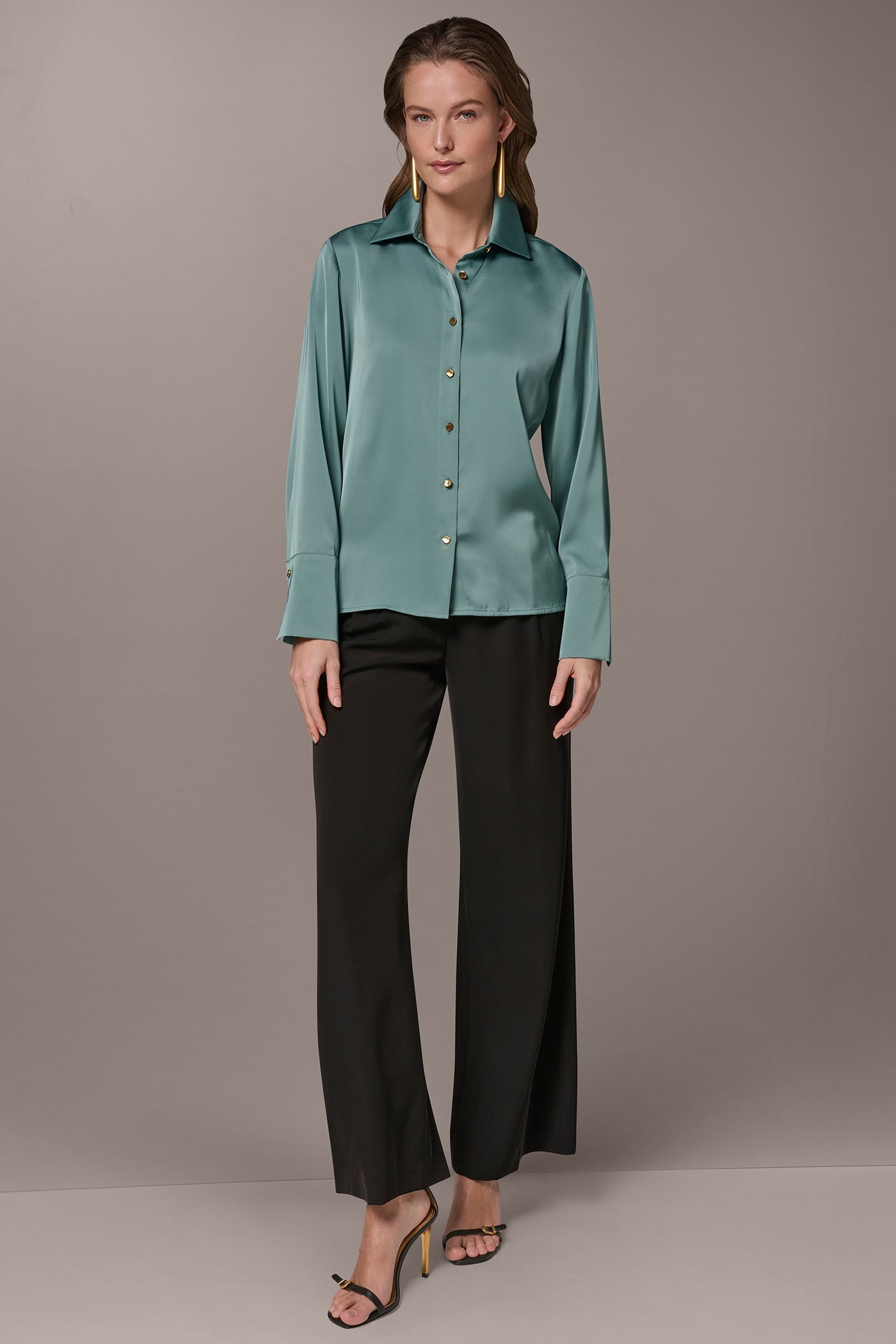 Waterlily SATIN BLOUSE Donna Karan