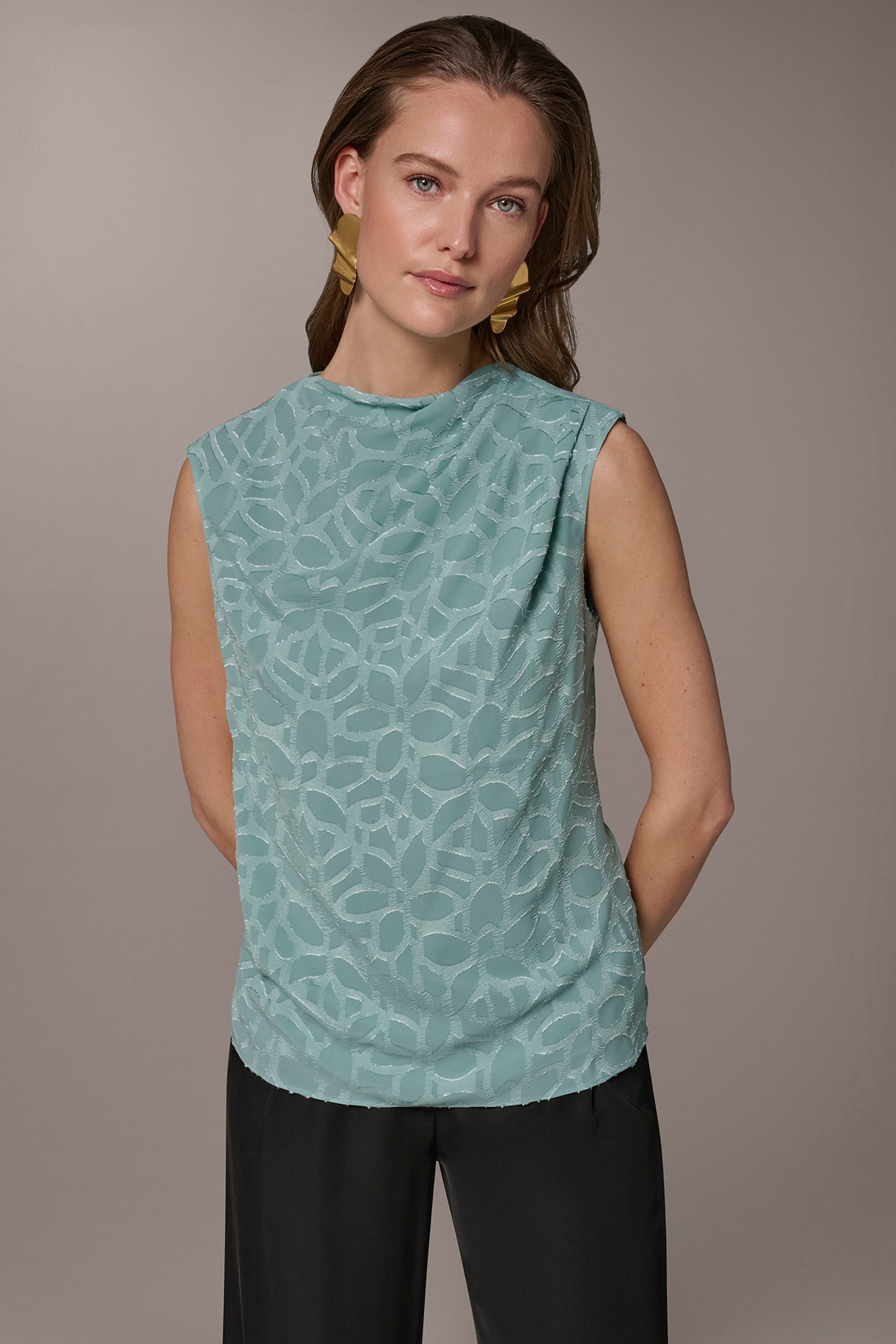 Waterlily JACQUARD BLOUSE Donna Karan
