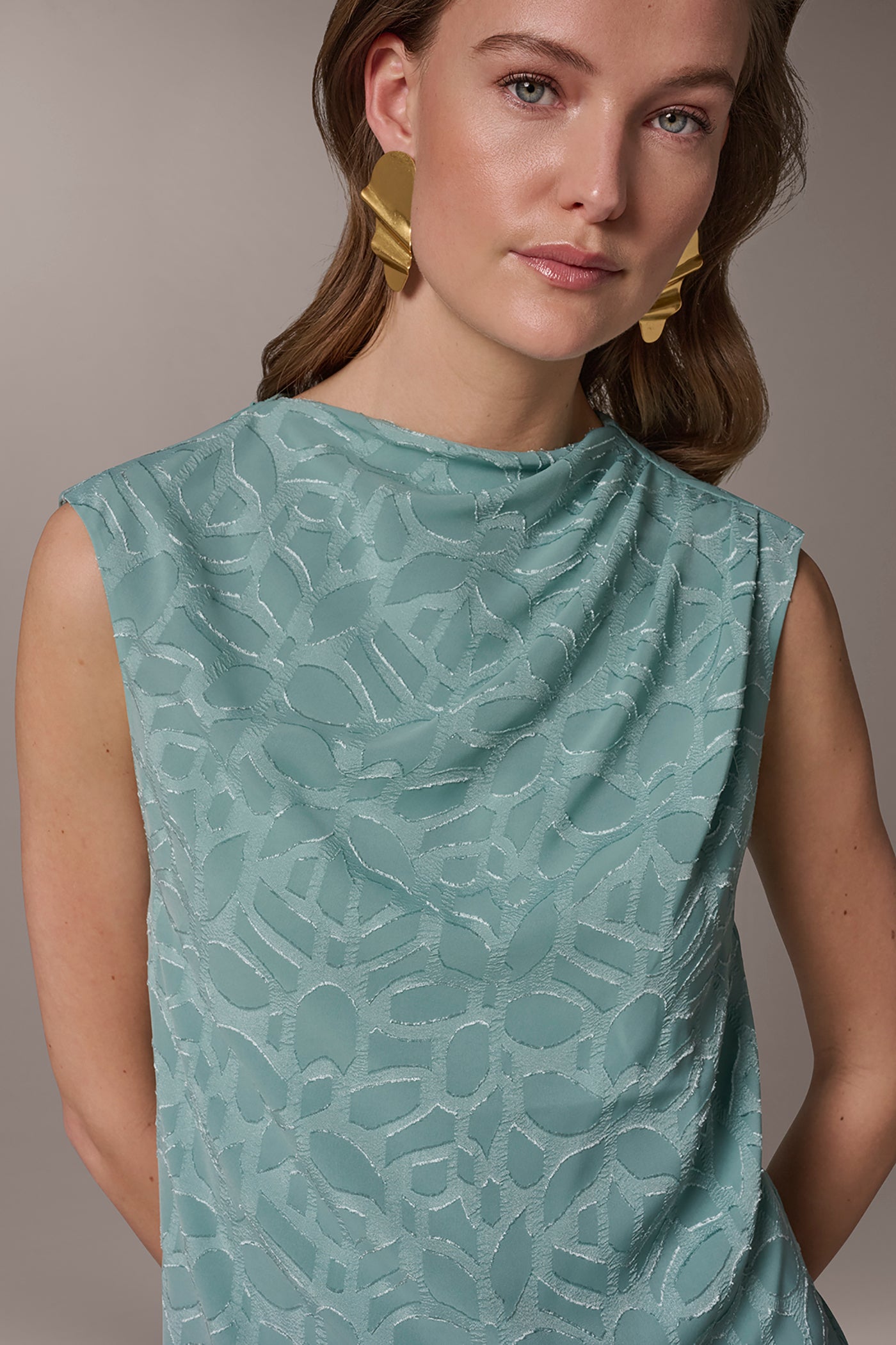 Waterlily JACQUARD BLOUSE Donna Karan