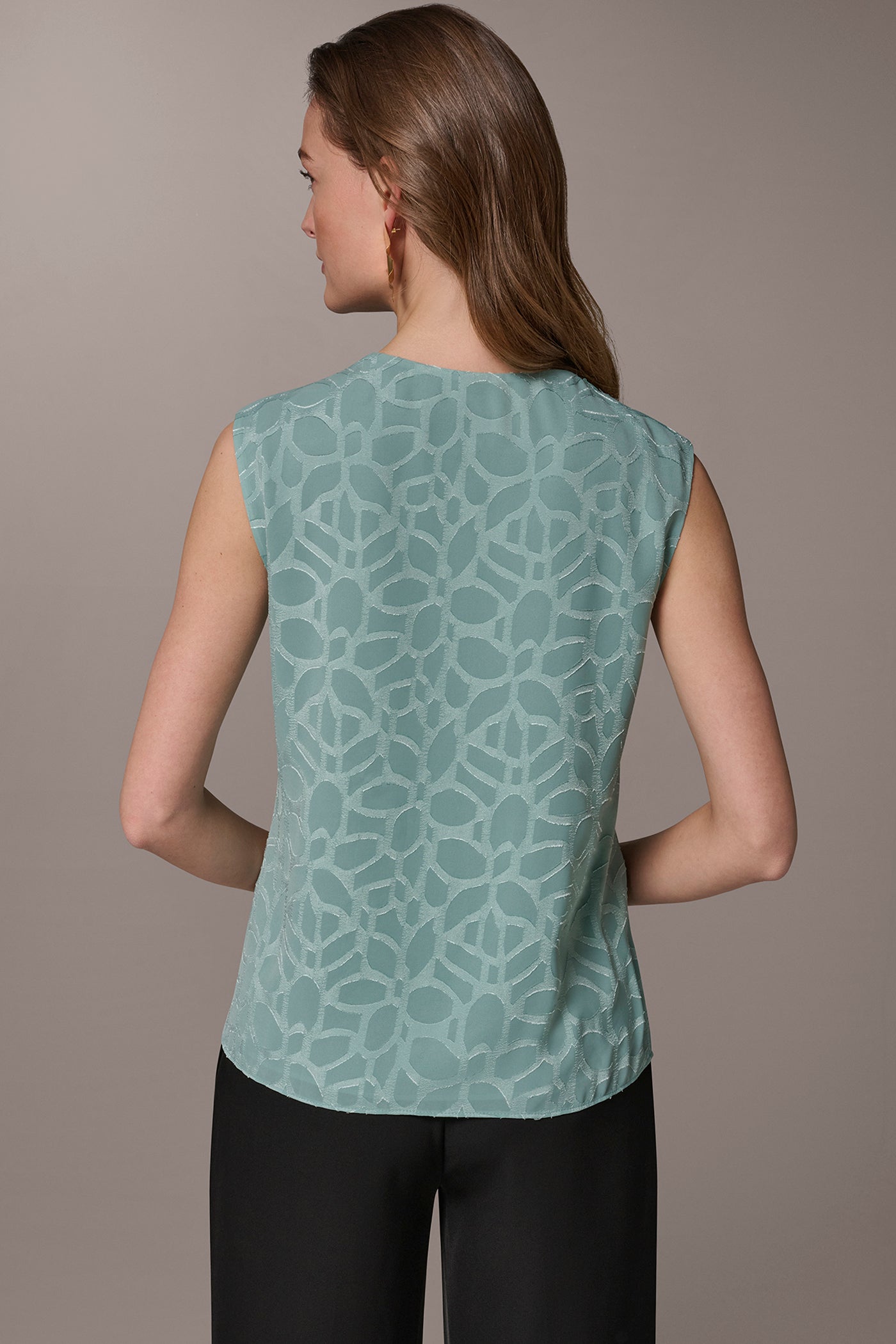 Waterlily JACQUARD BLOUSE Donna Karan