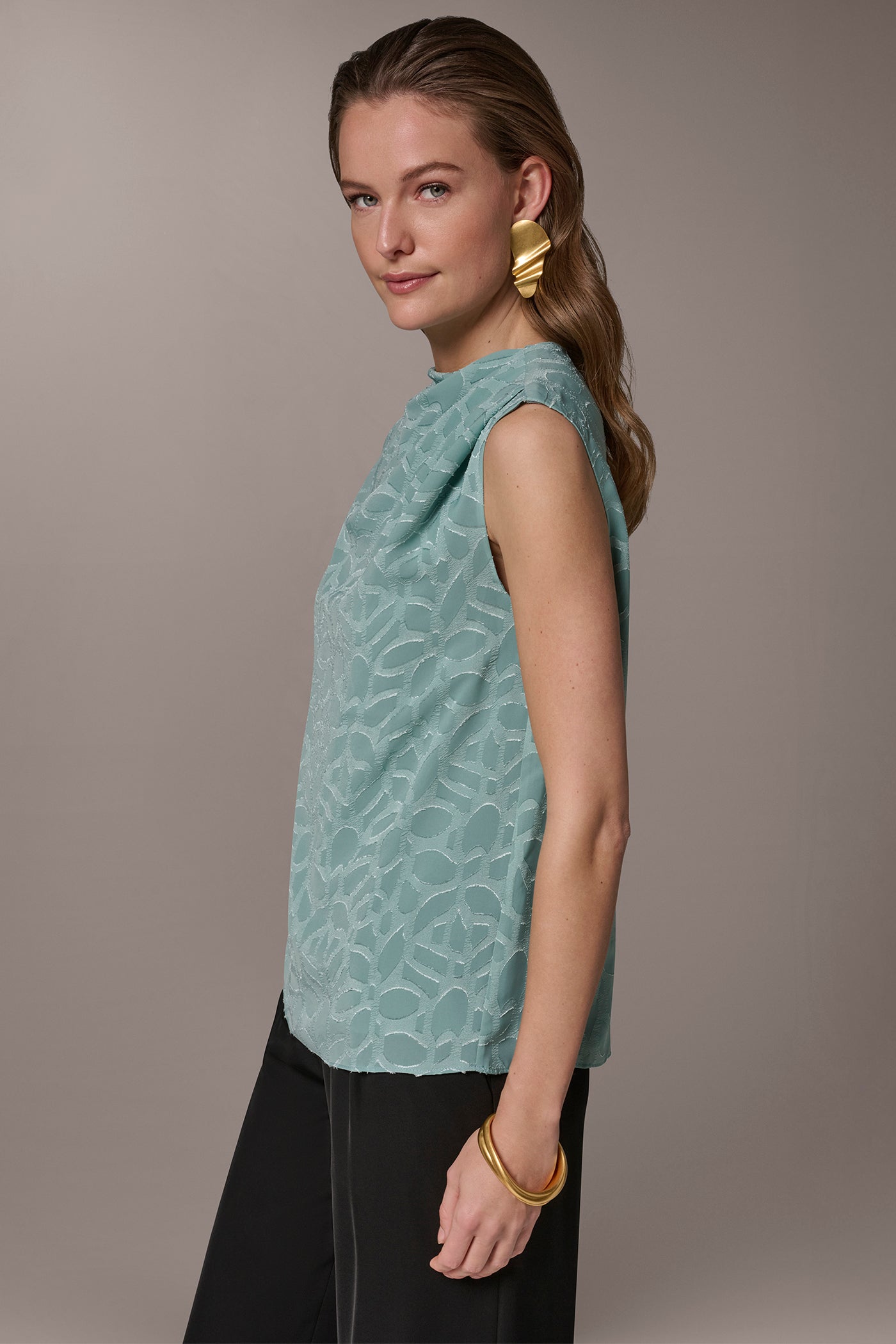 Waterlily JACQUARD BLOUSE Donna Karan