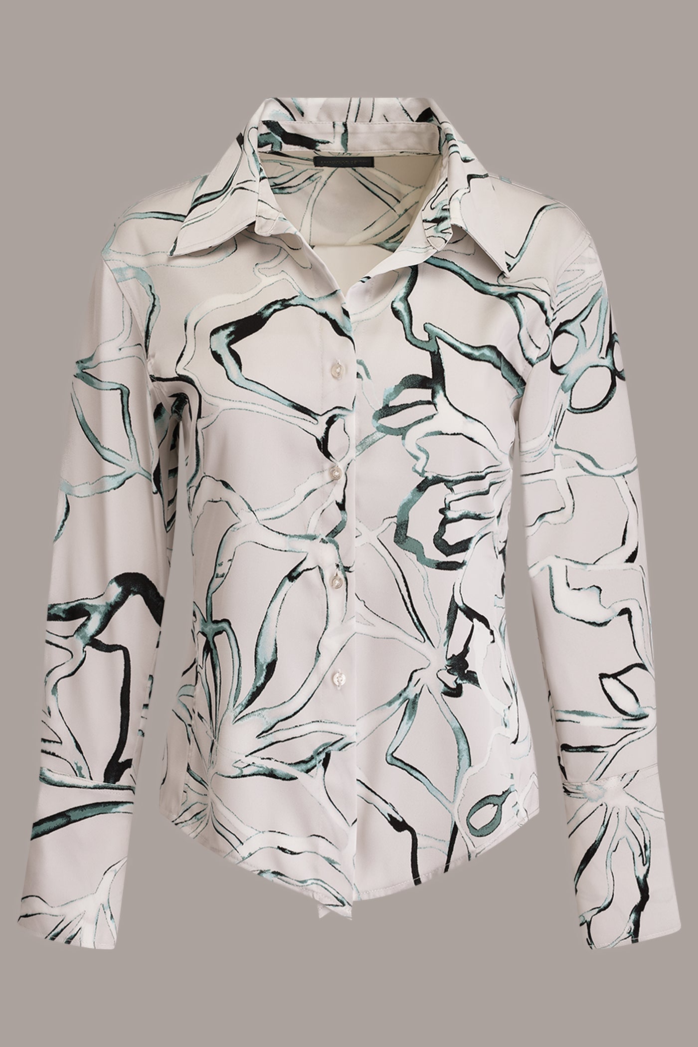Aquamint Multi PRINTED BLOUSE Donna Karan