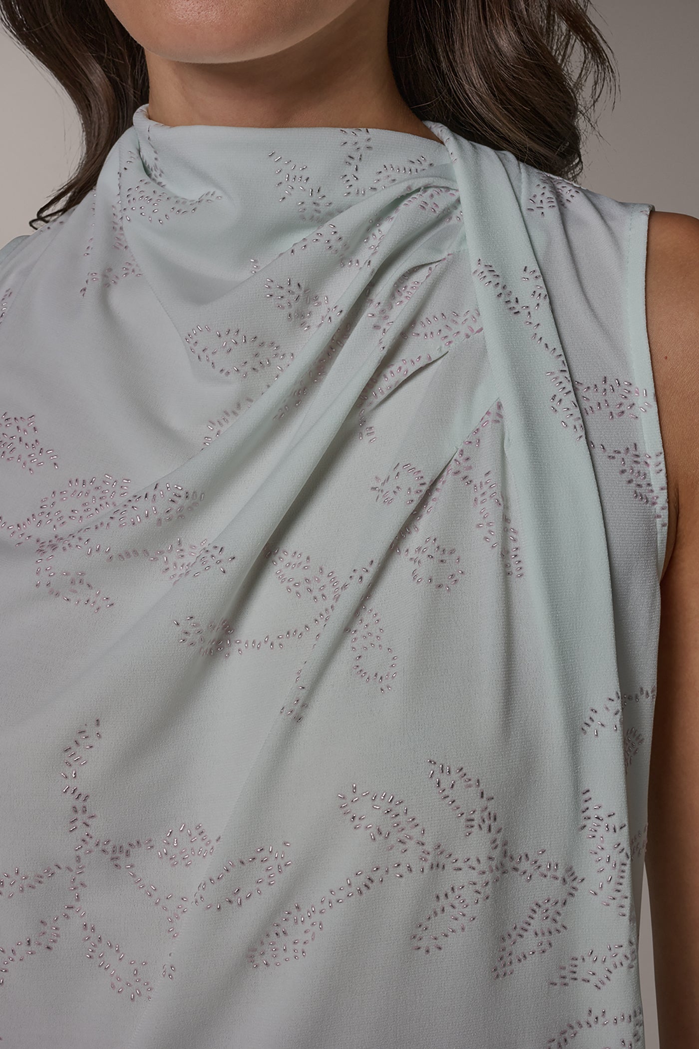 Skylight DRAPE TWIST SHOULDER BLOUSE Donna Karan