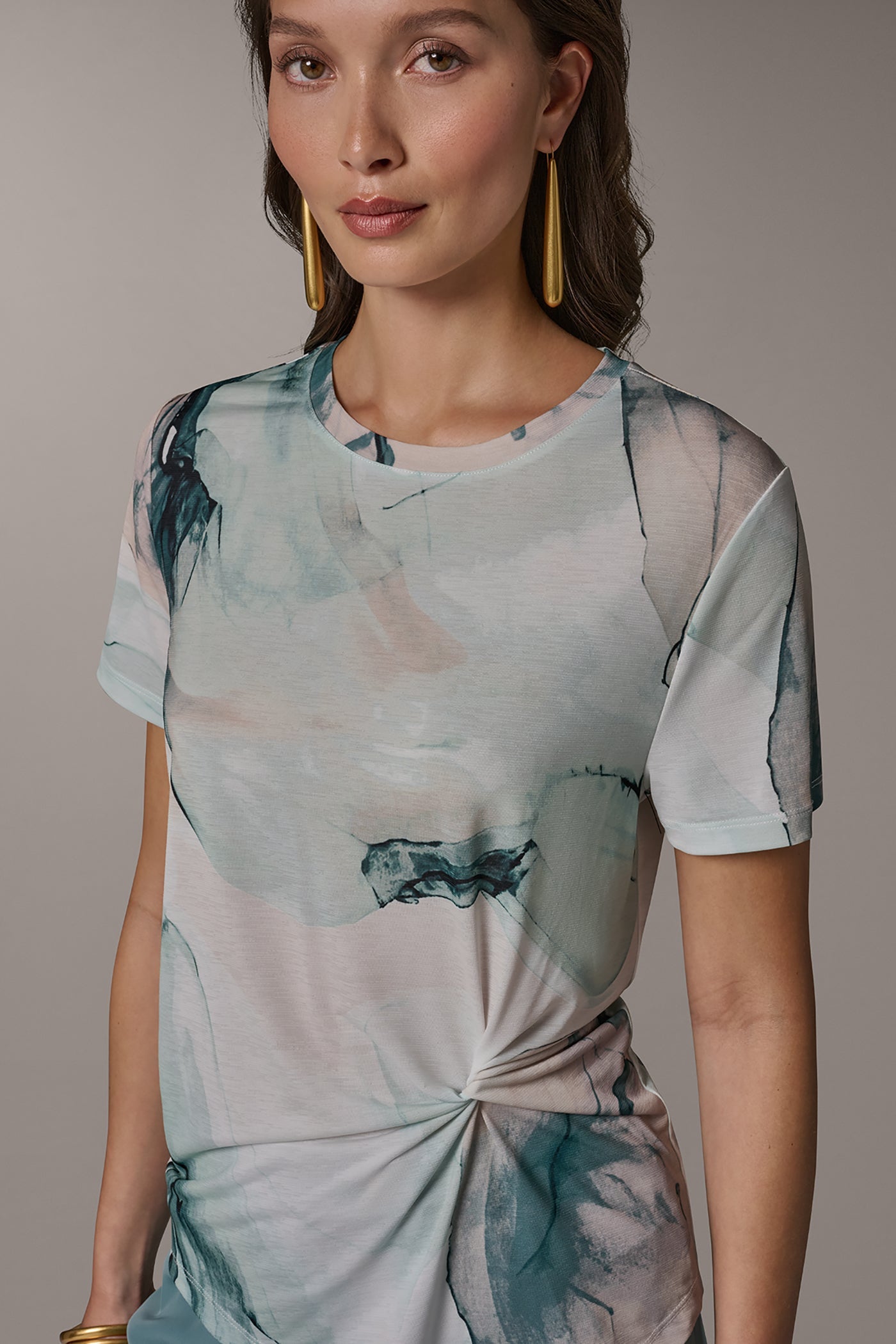 Skylight Multi SHORT-SLEEVE FLORAL SHIRT Donna Karan