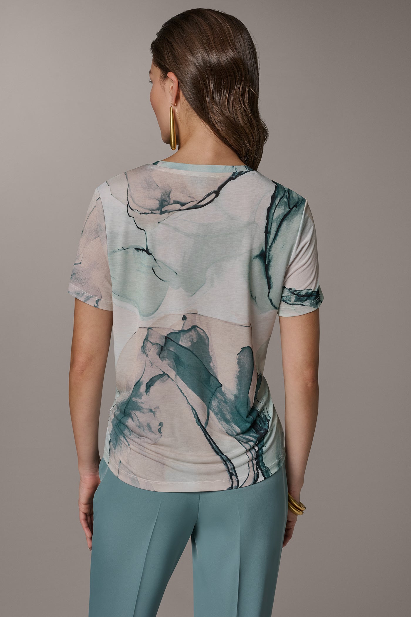 Skylight Multi SHORT-SLEEVE FLORAL SHIRT Donna Karan