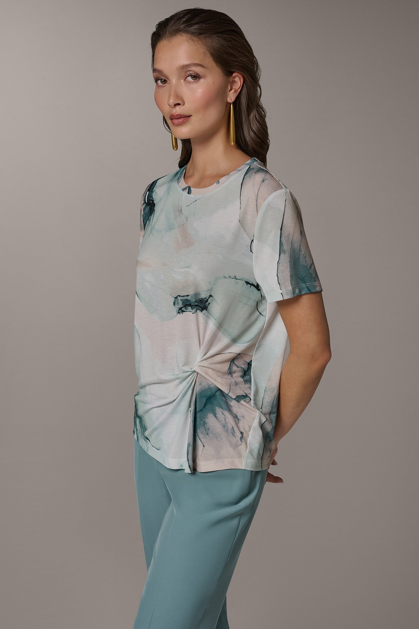 Skylight Multi SHORT-SLEEVE FLORAL SHIRT Donna Karan