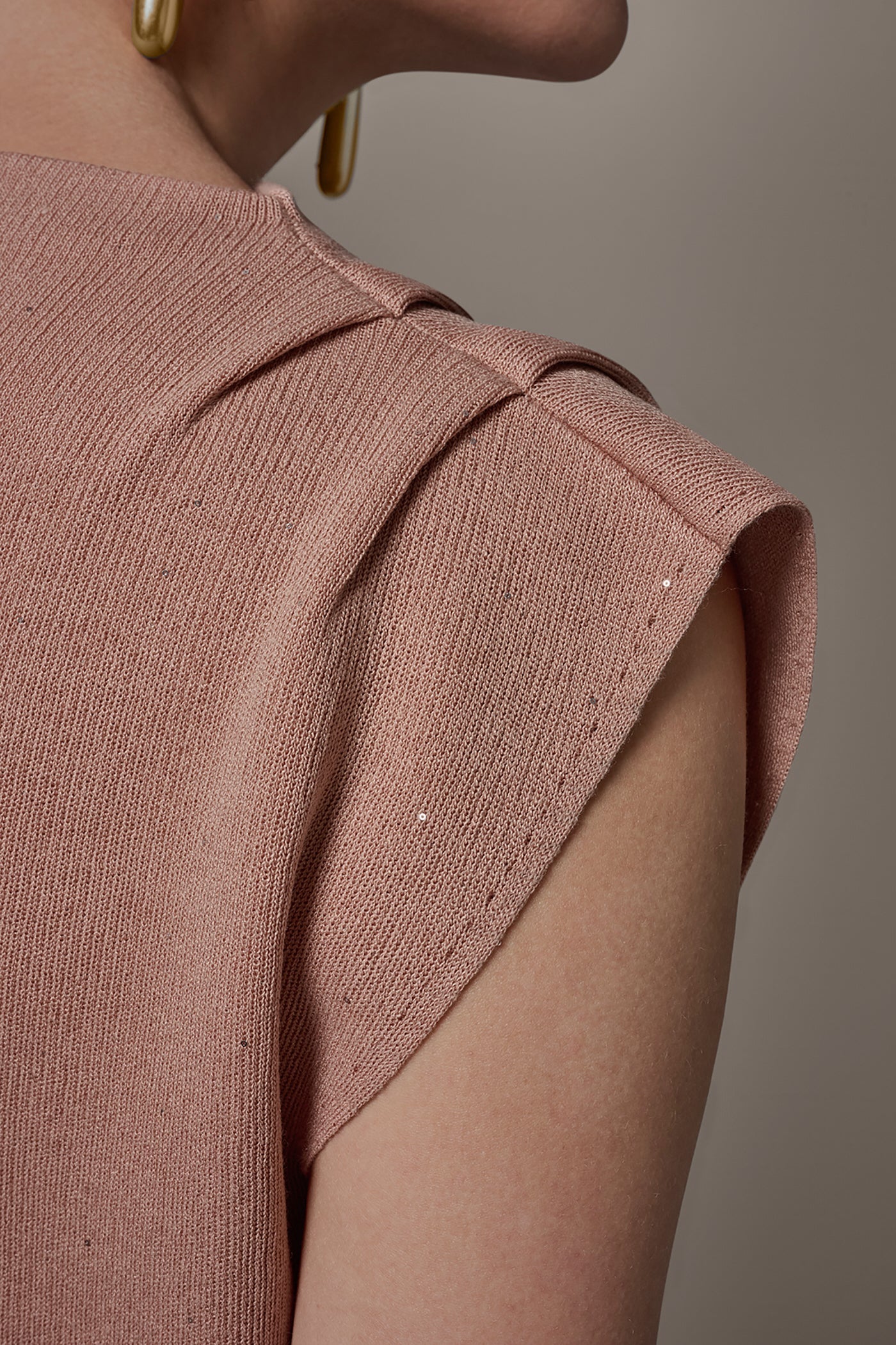 Umbria SEQUIN ASYMMETRIC FUNNEL NECK SWEATER Donna Karan