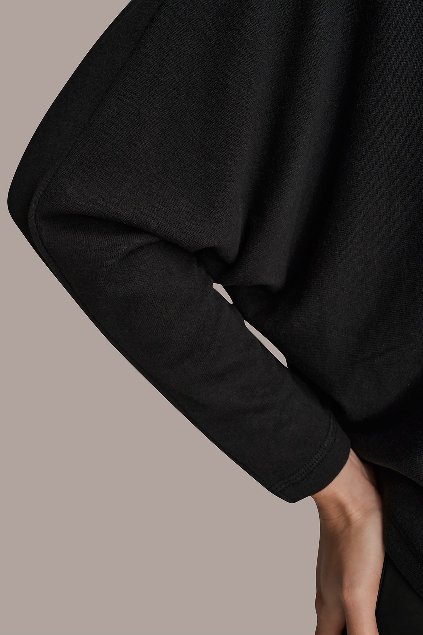 Black MOCK-NECK TOP Donna Karan