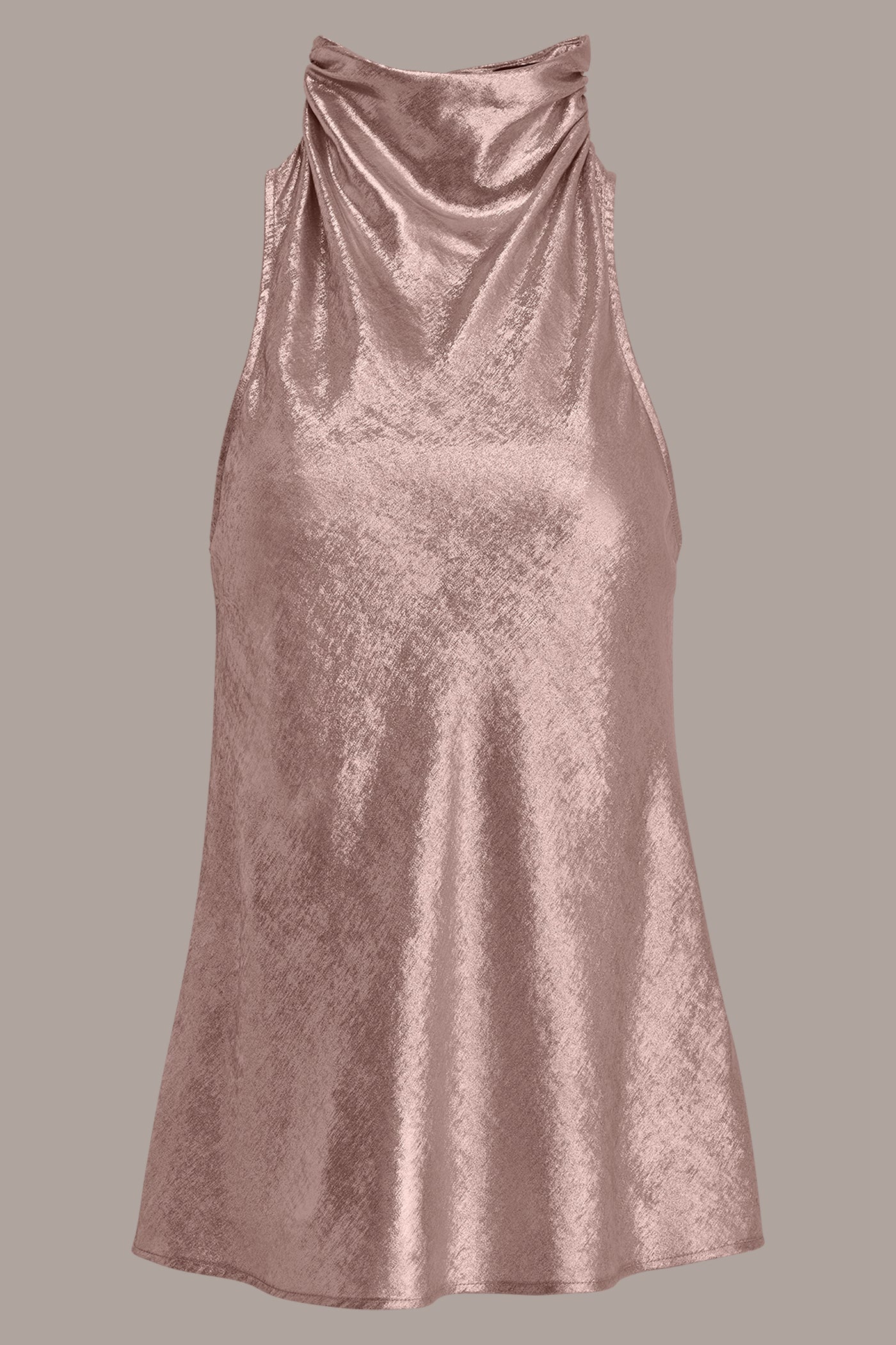 PINK SAND VAPOR HIGH COWL-NECK BLOUSE Donna Karan