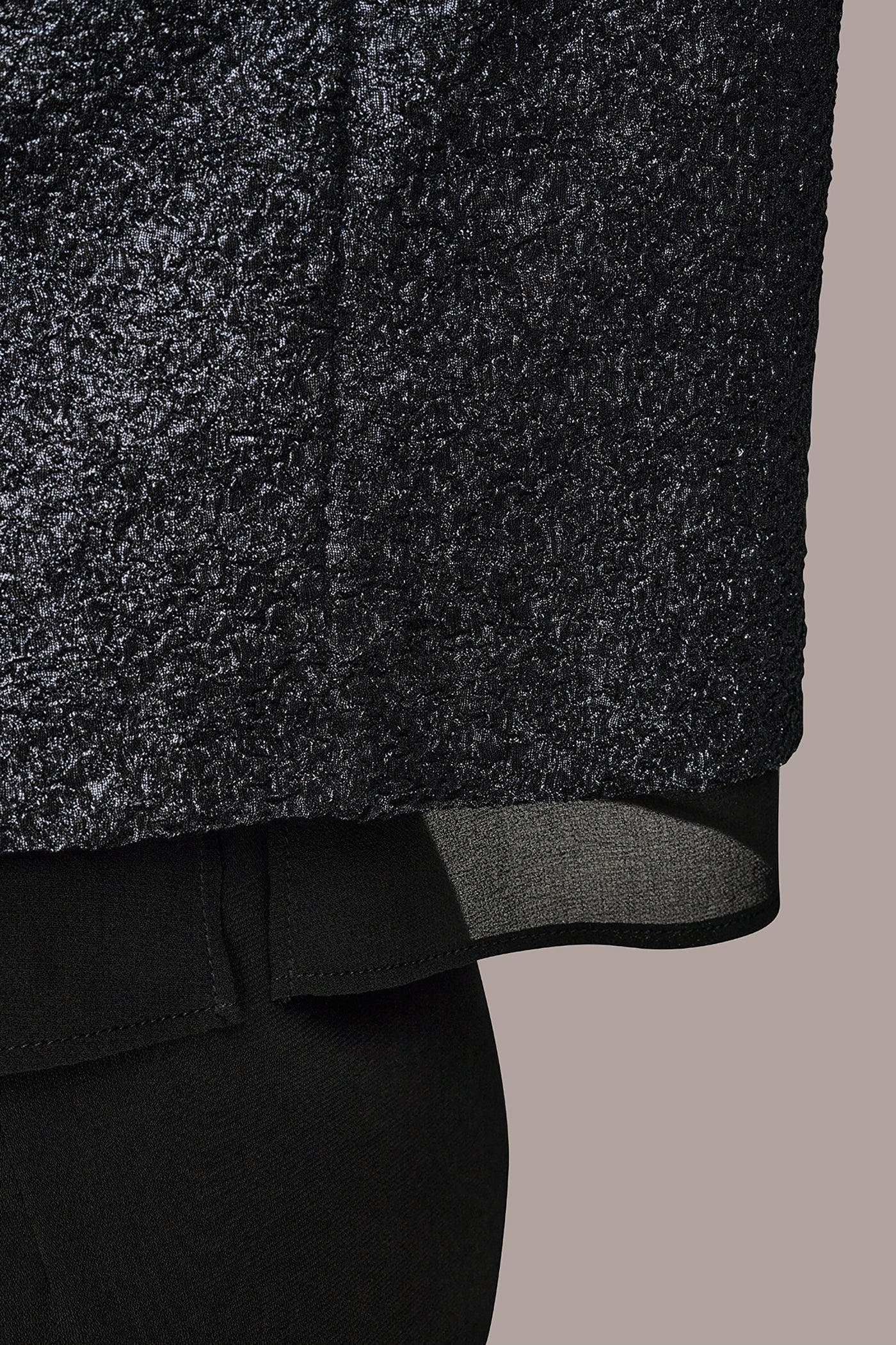 Black CHIFFON-TRIMMED BLOUSE Donna Karan