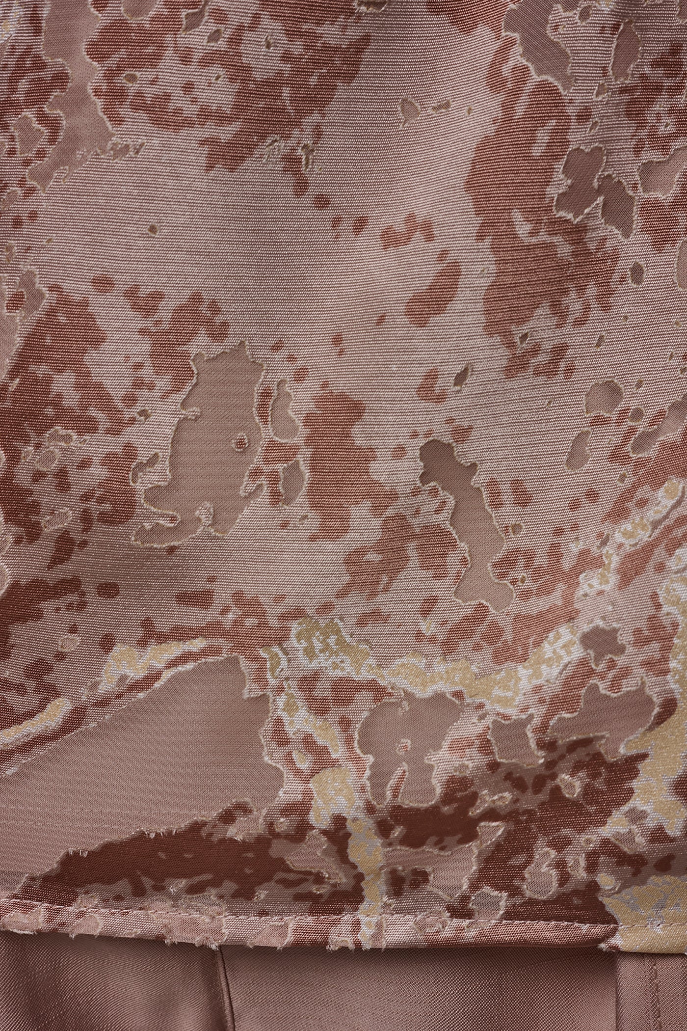 Snow Petal METALLIC BURNOUT BLOUSE Donna Karan