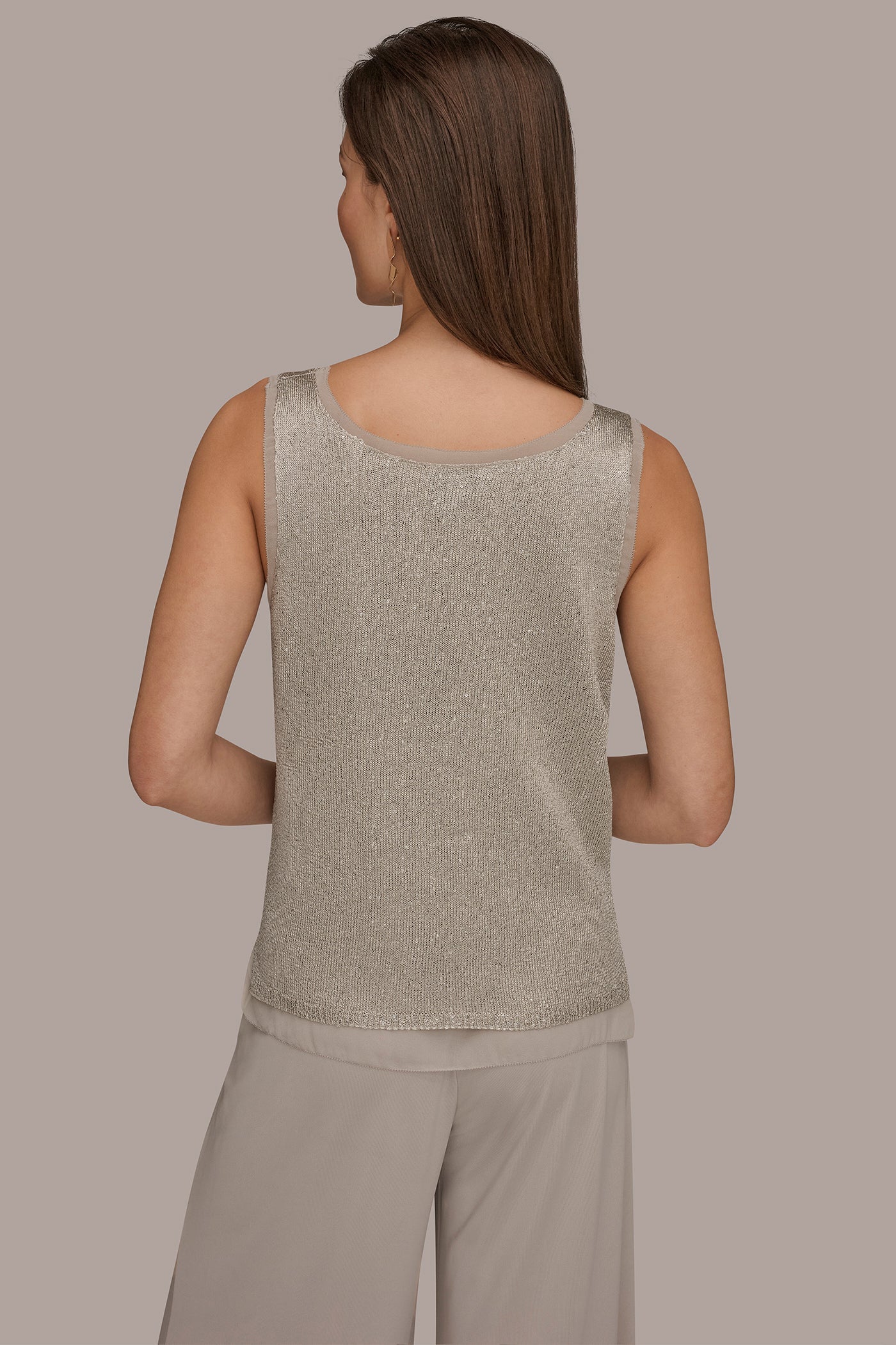 Tuscan Grey SEQUIN SHELL Donna Karan
