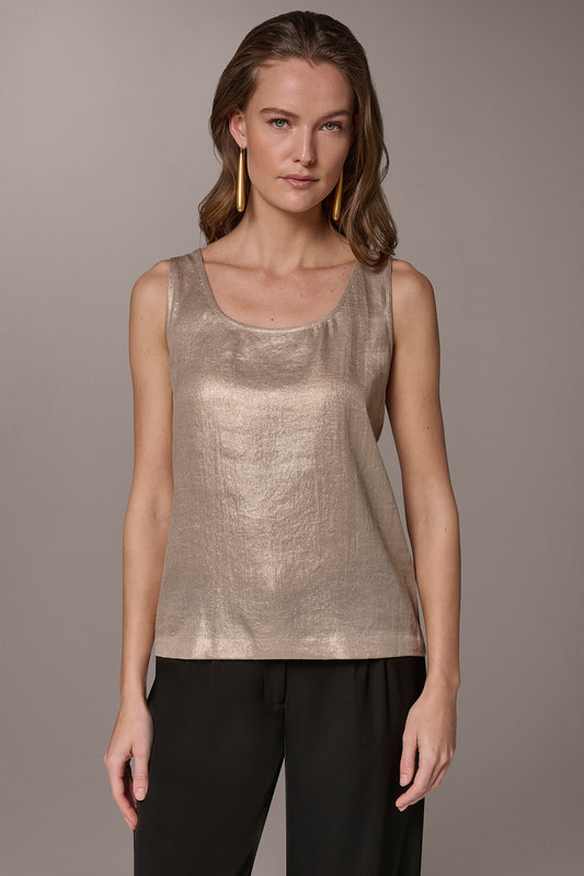 Light Tuscan Grey Multi SATIN CAMISOLE Donna Karan