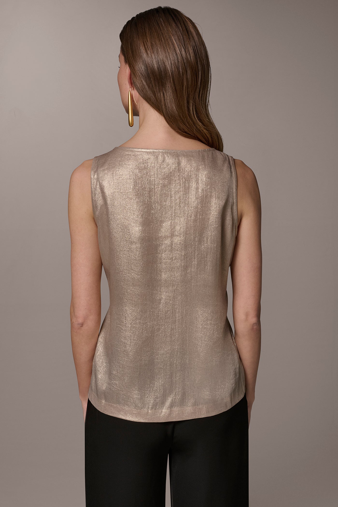 Light Tuscan Grey Multi SATIN CAMISOLE Donna Karan