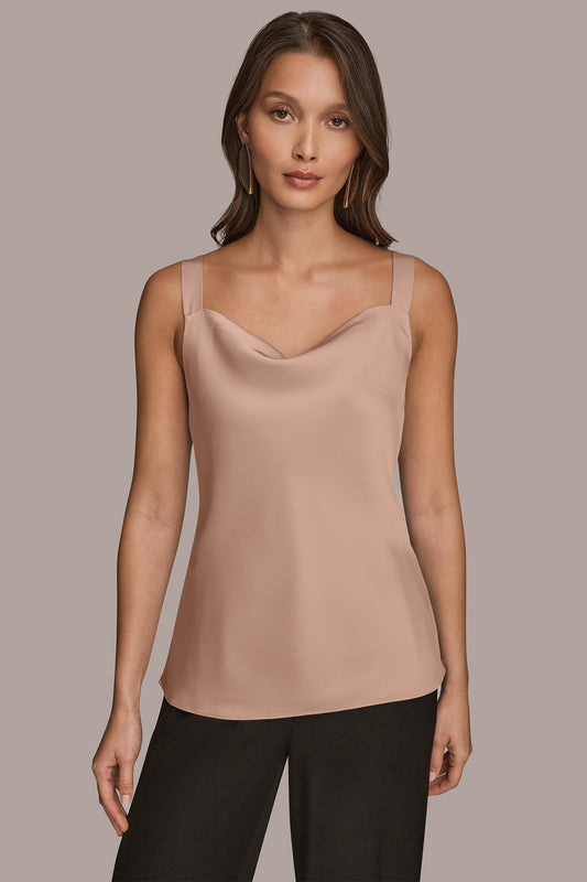 Umbria SATIN COWL-NECK CAMISOLE Donna Karan