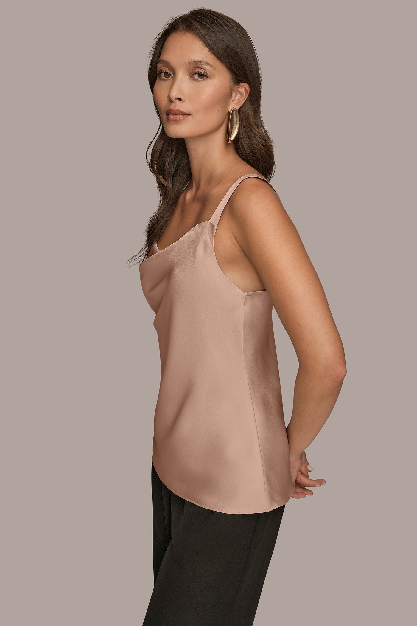 Umbria SATIN COWL-NECK CAMISOLE Donna Karan