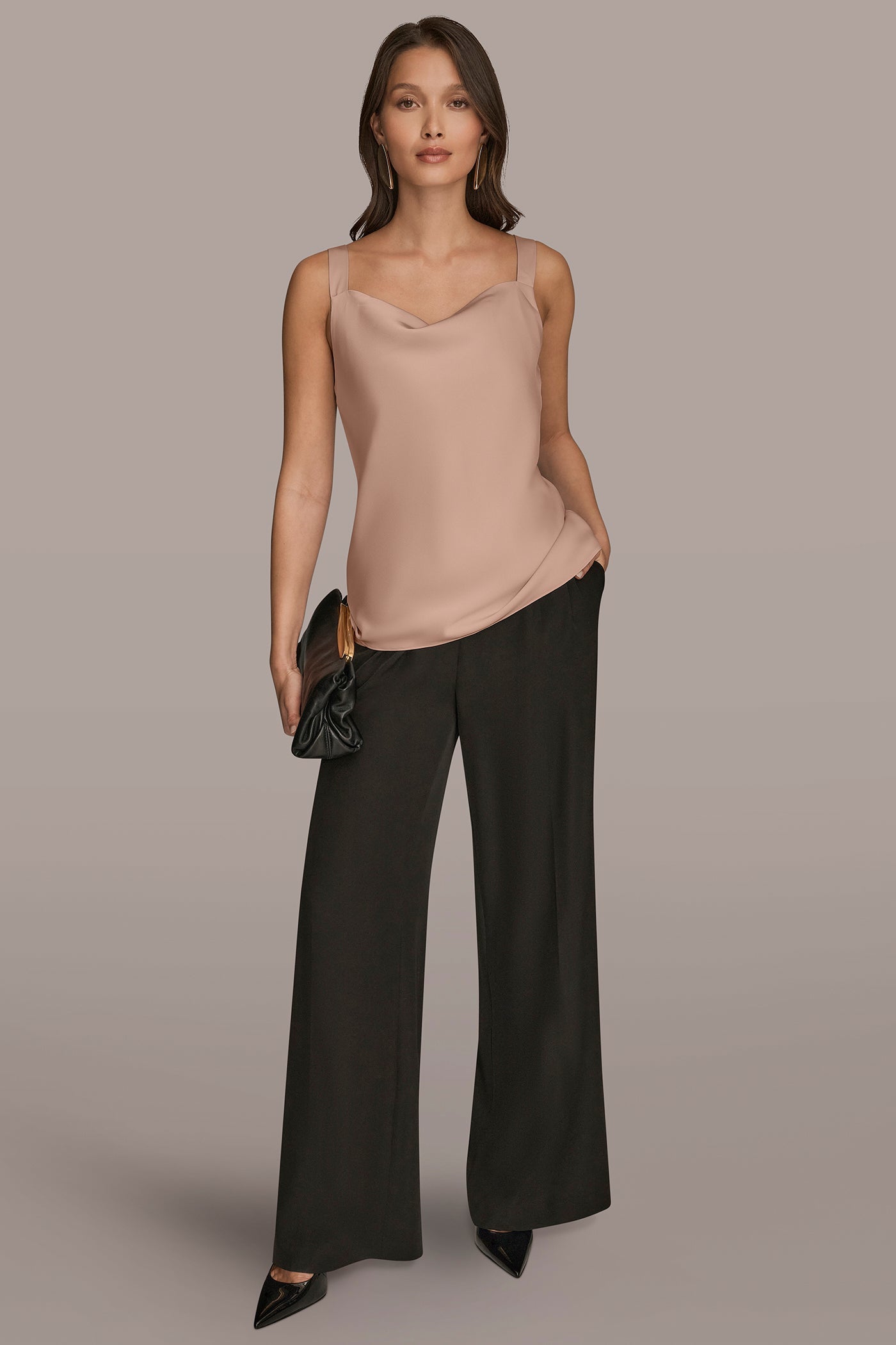 Umbria SATIN COWL-NECK CAMISOLE Donna Karan