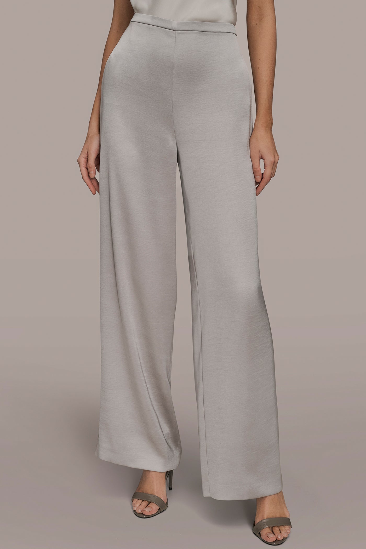 VAPOR EXTRA HIGH-RISE SATIN PULL-ON PANT Donna Karan