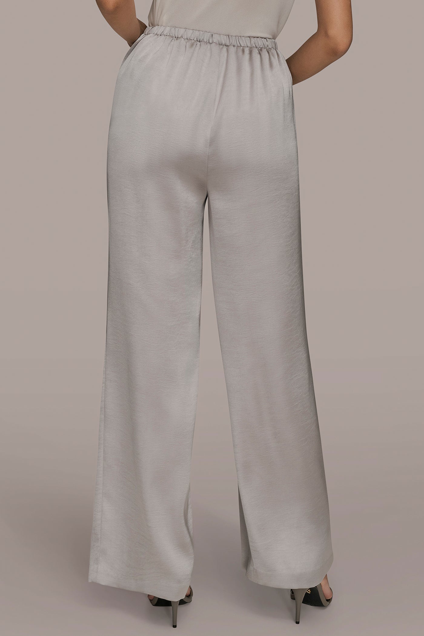 VAPOR EXTRA HIGH-RISE SATIN PULL-ON PANT Donna Karan