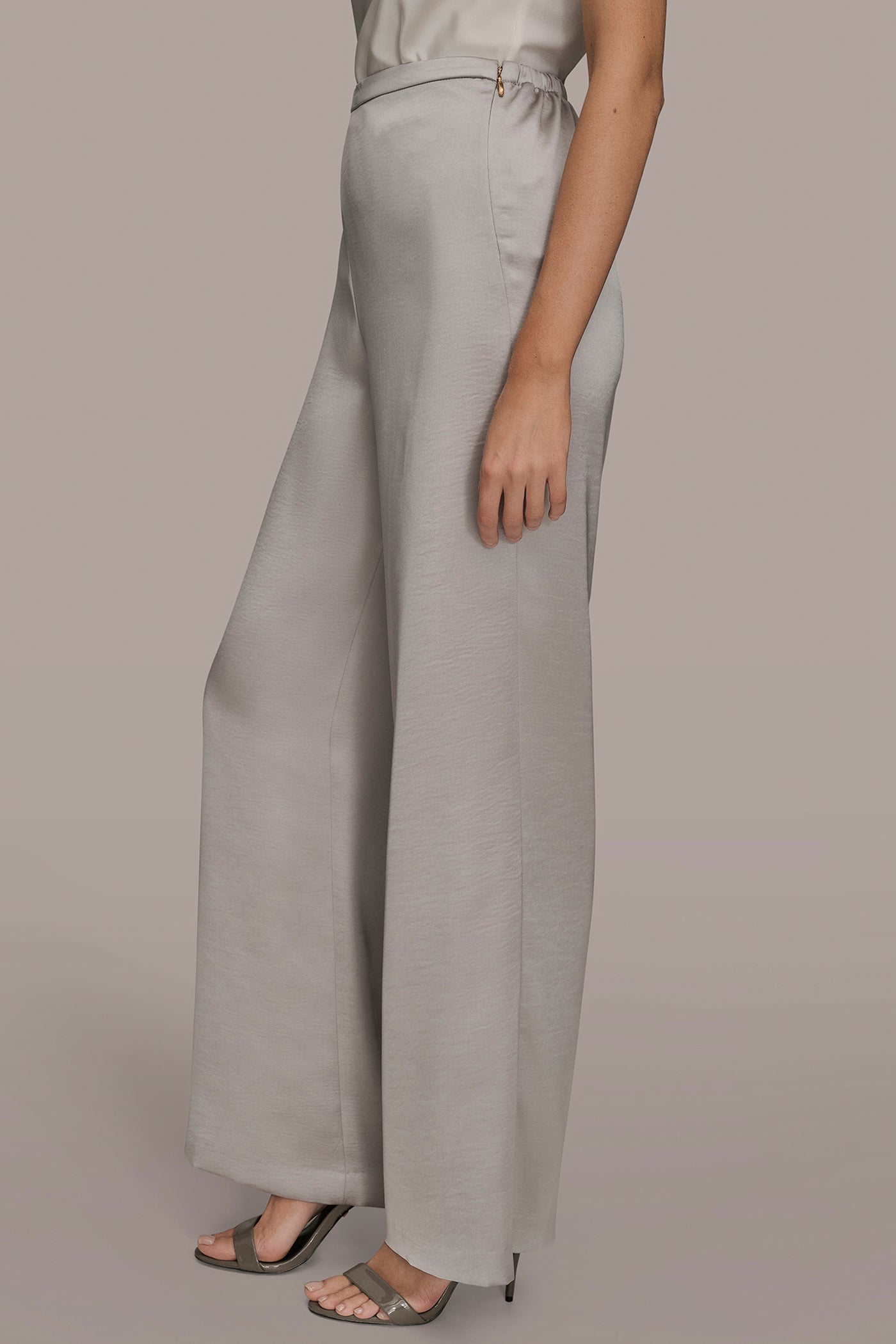 VAPOR EXTRA HIGH-RISE SATIN PULL-ON PANT Donna Karan