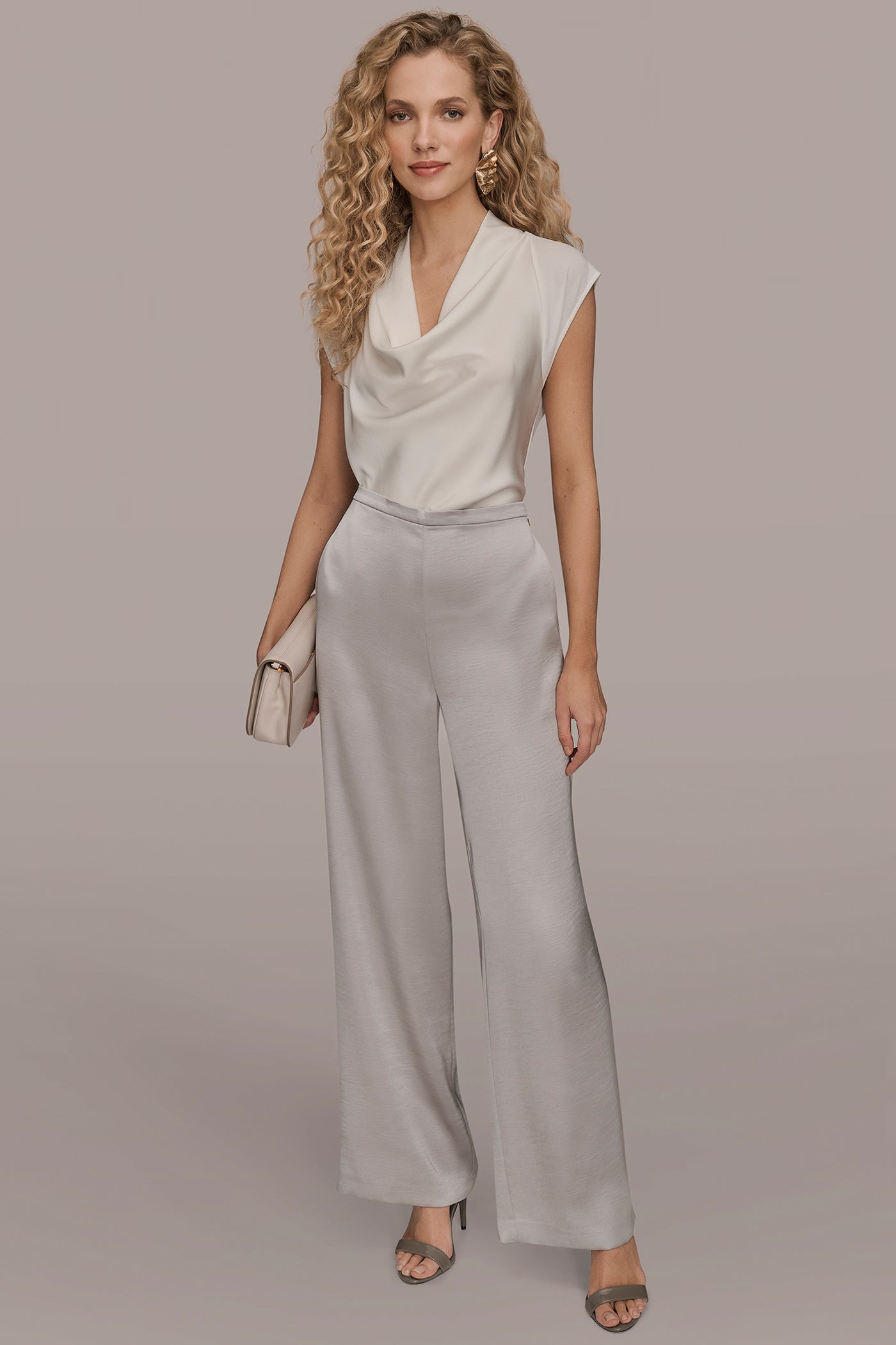 VAPOR EXTRA HIGH-RISE SATIN PULL-ON PANT Donna Karan