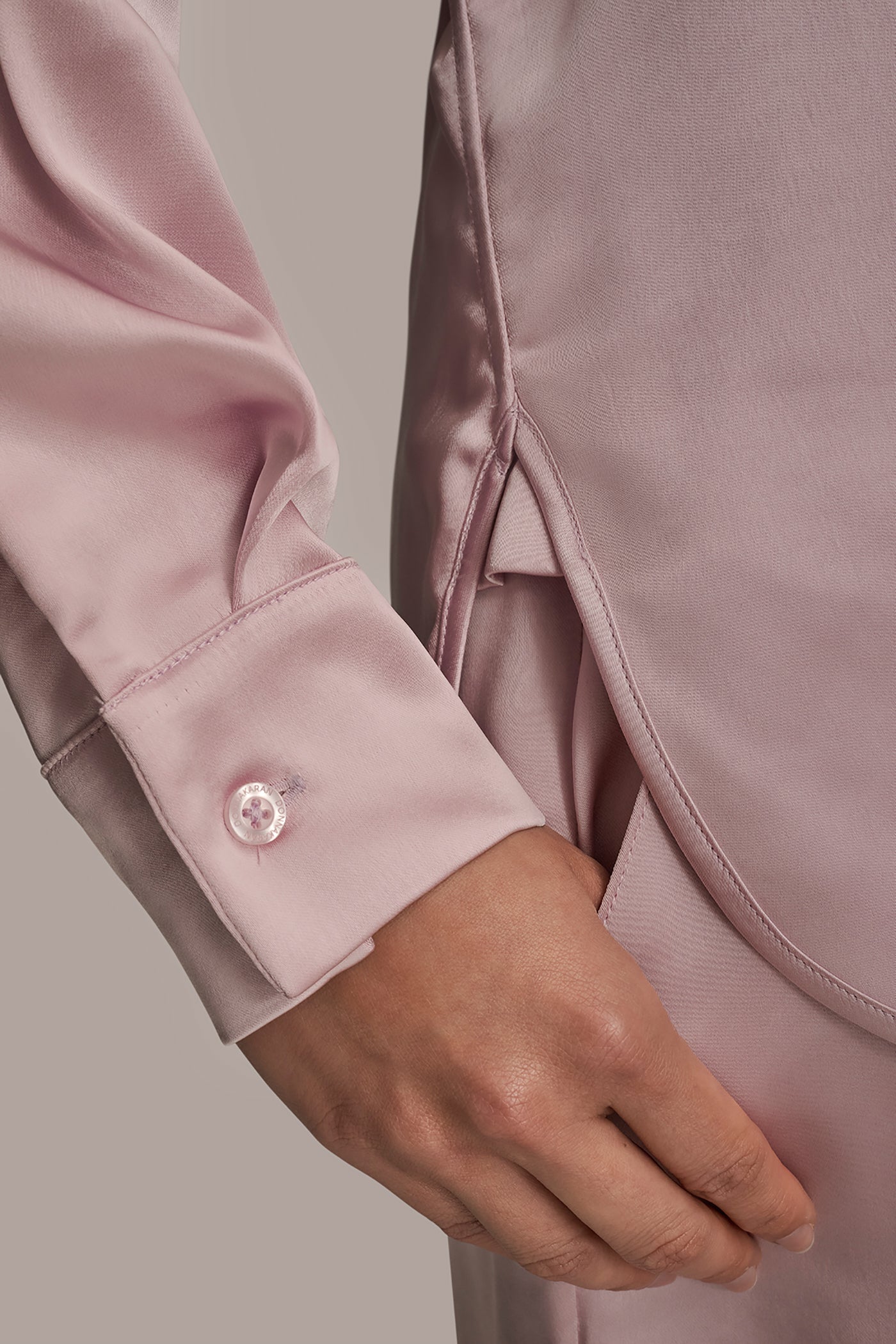PINK WISTERIA SATIN SHIRT Donna Karan